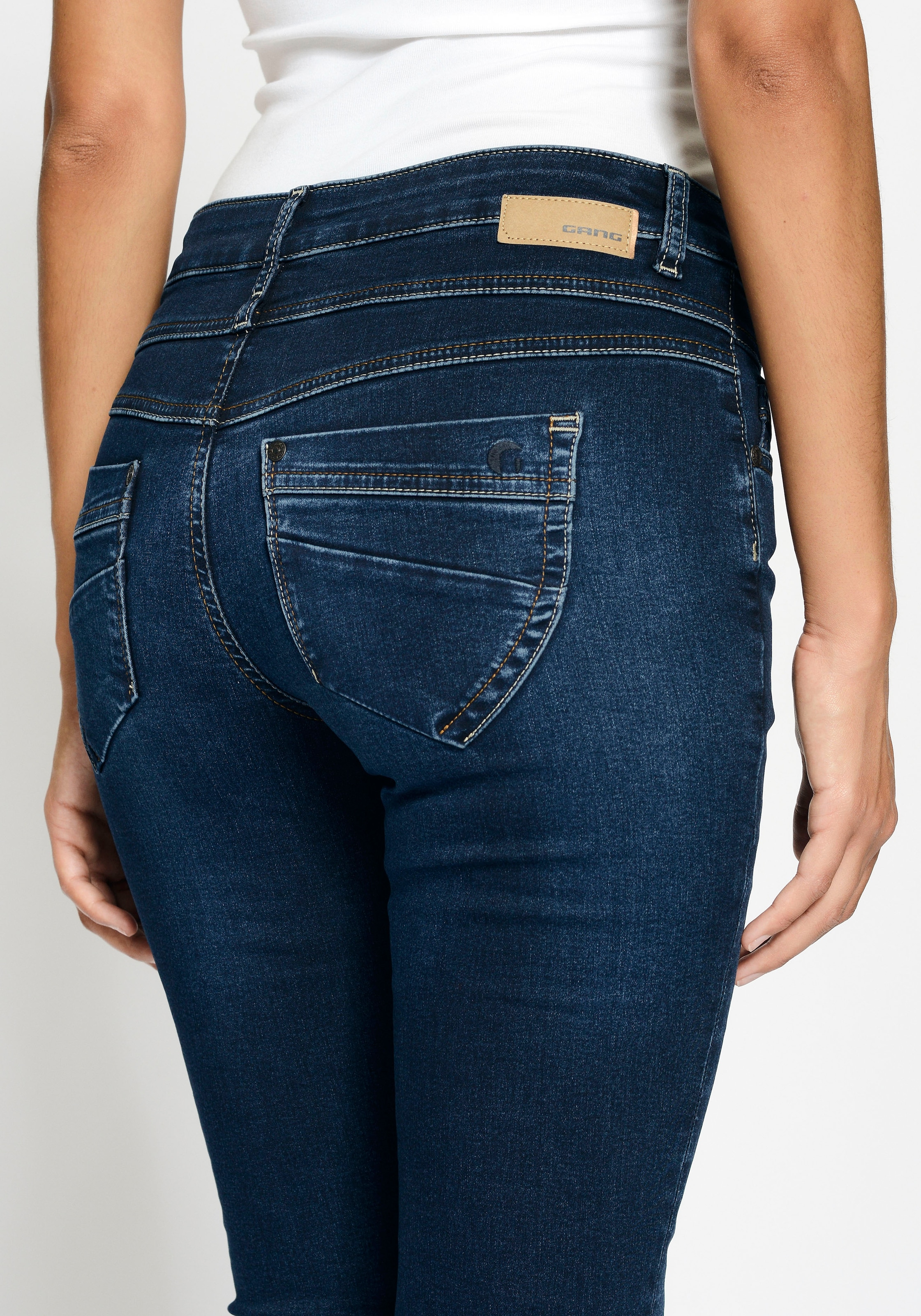 vorne für BAUR »94MORA«, mit GANG und 3-Knopf-Verschluss bestellen Skinny-fit-Jeans | Passe
