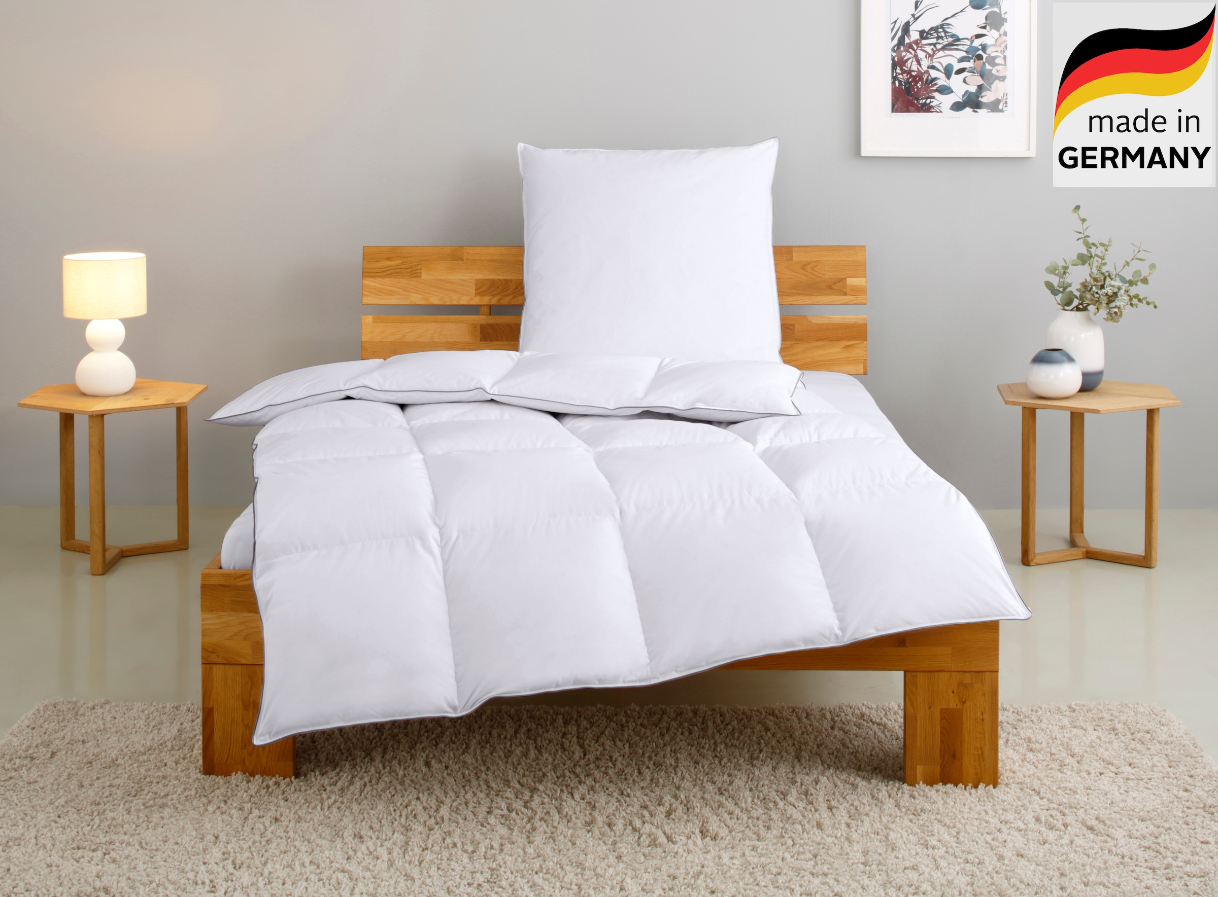 OTTO home Daunenbettdecke + Kopfkissen "TAMINS, Bettdecke 135x200 cm und 15 günstig online kaufen