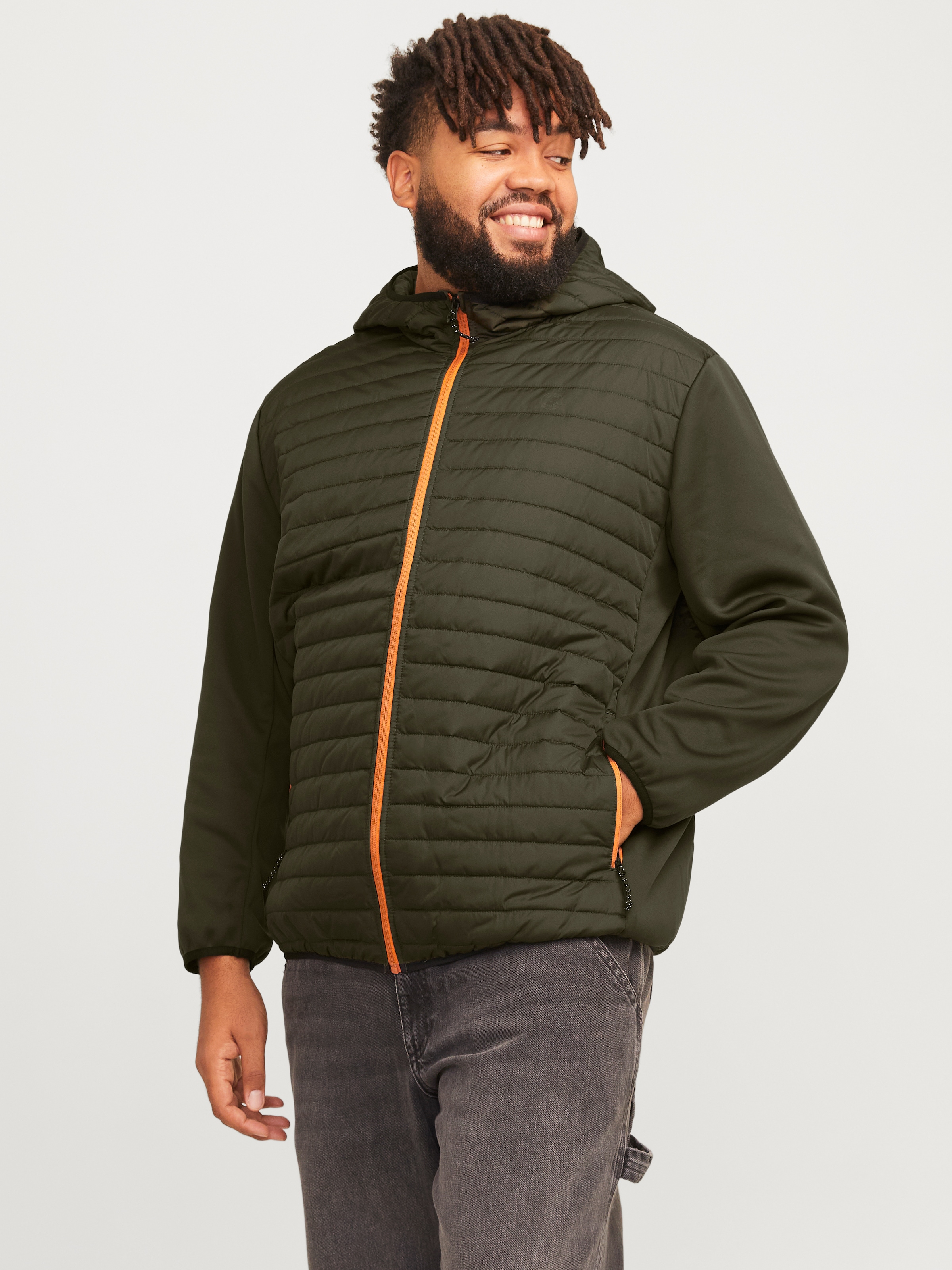 Jack & Jones PlusSize Steppjacke "JJEMULTI QUILTED JACKET PS NOOS", mit Kapuze