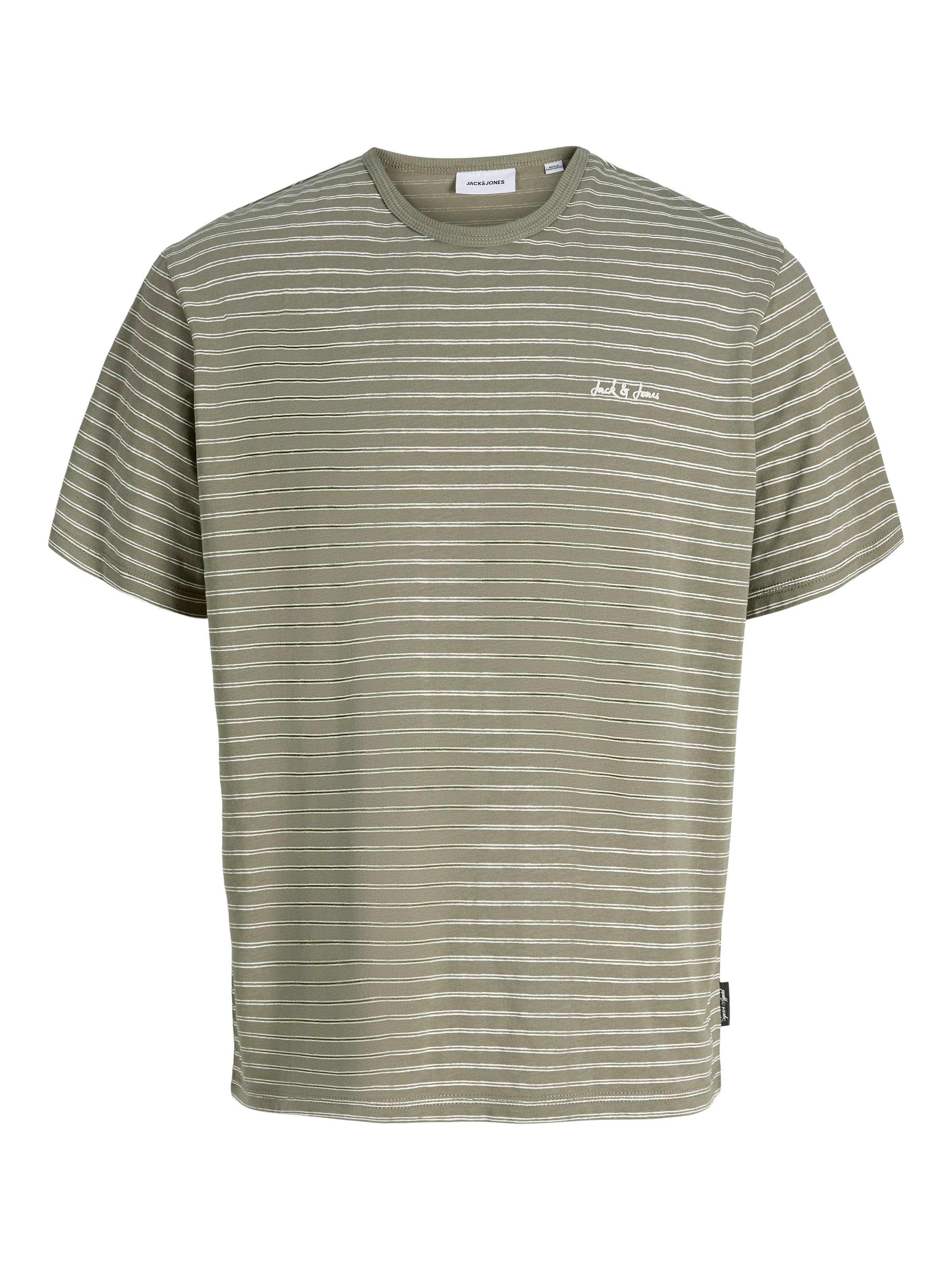 Jack & Jones Rundhalsshirt »JJDEVIN DAYTONA STRIPED TEE SS CREW NECK« Baumwollmischung, relaxed fit