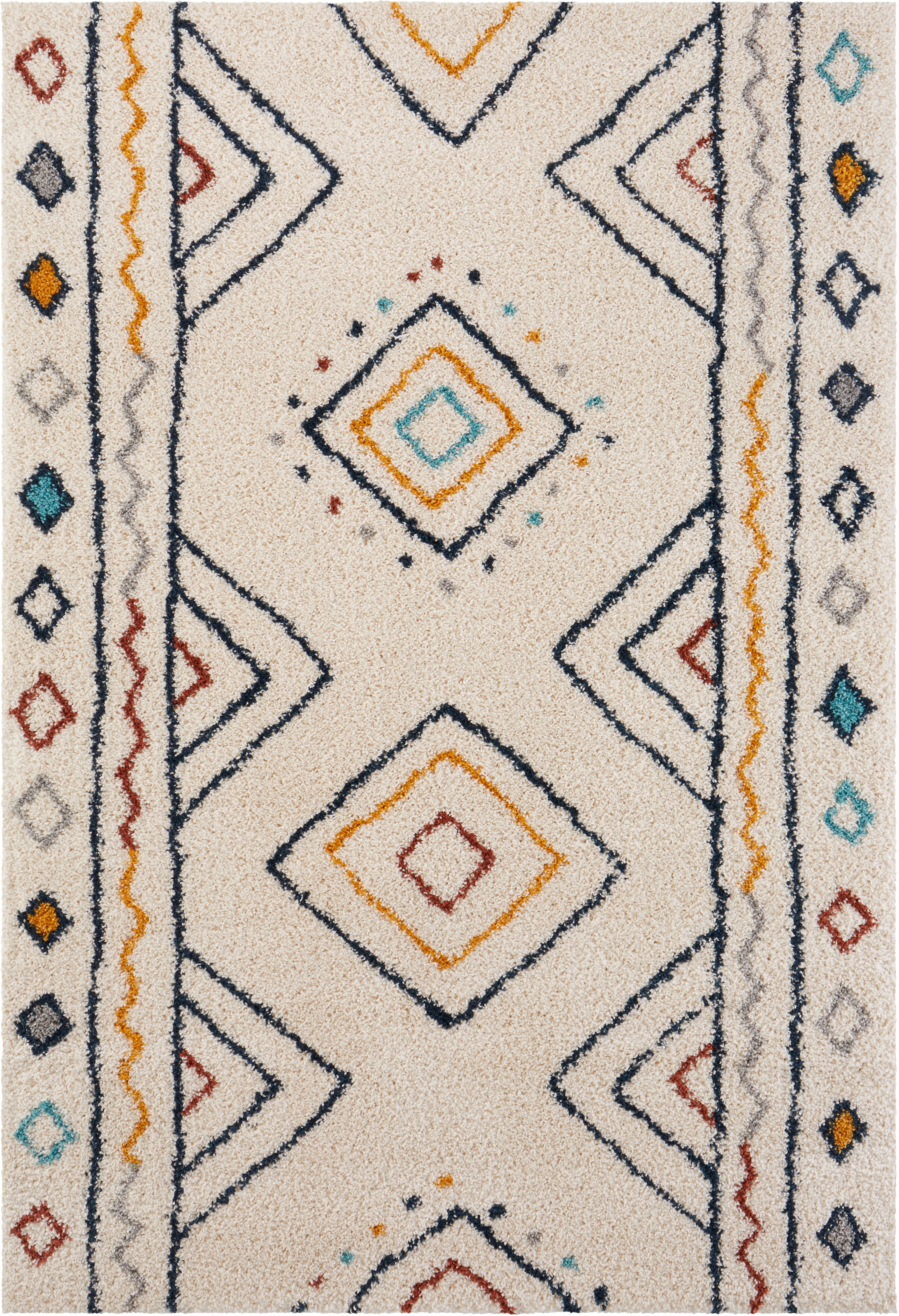 HANSE Home Hochflor-Teppich »DISA«, rechteckig, 30 mm Höhe, Boho Design, besonders weich durch Microfaser, Robust, Pflegeleicht