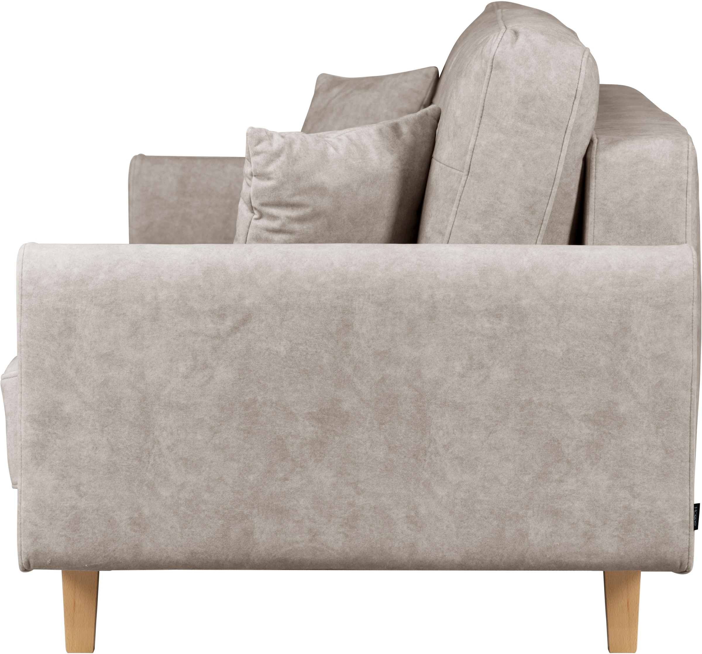 Home affaire 2-Sitzer »TRIPLO mit Wellenunterfederung, Maße B/T/H: 165/100/89 cm«, Sofa mit Steppung im Rückenbereich, incl. Rückenkissen und Zierkissen