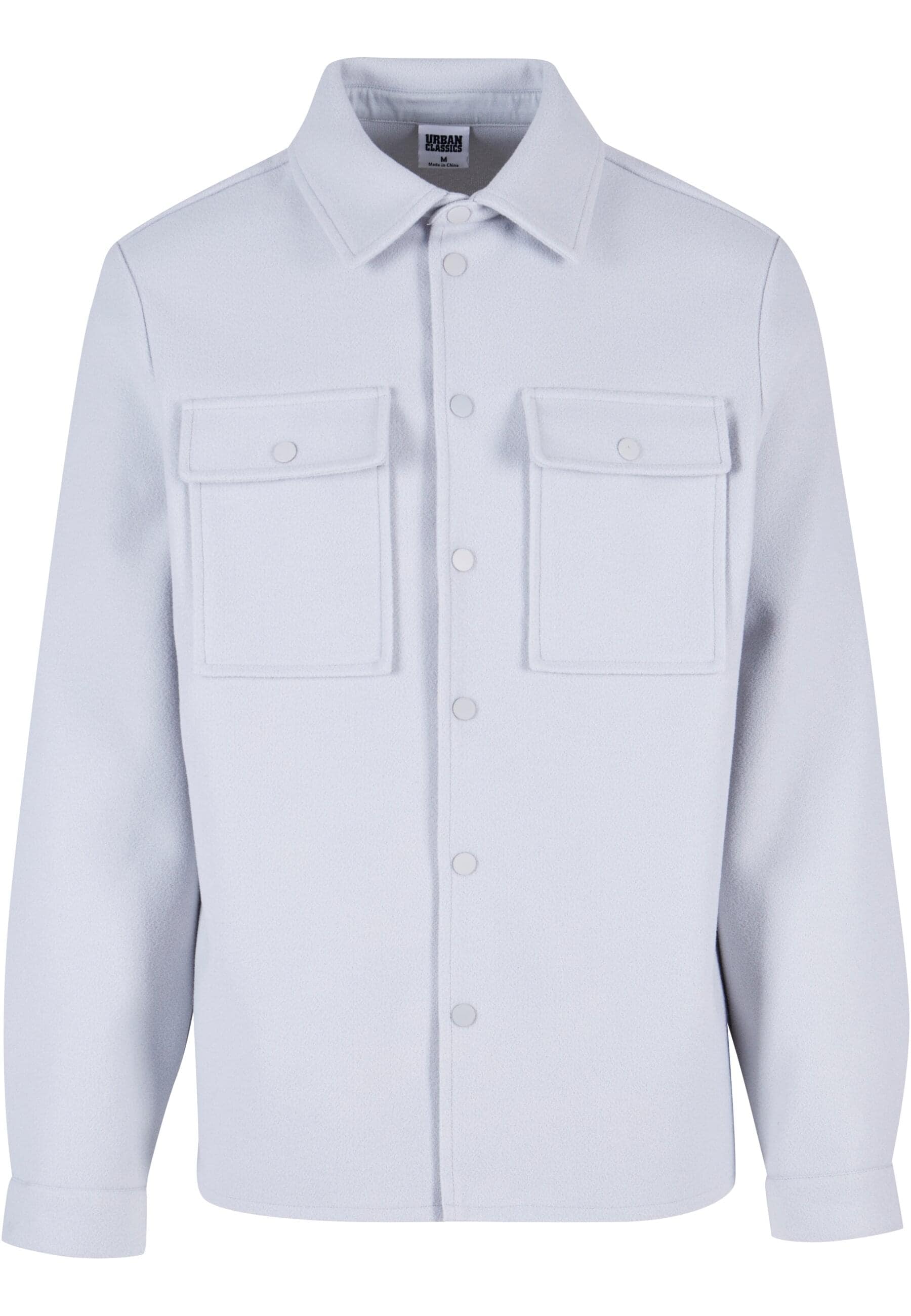 URBAN CLASSICS Langarmhemd "Urban Classics Herren Plain Overshirt" 1 Stk. günstig online kaufen