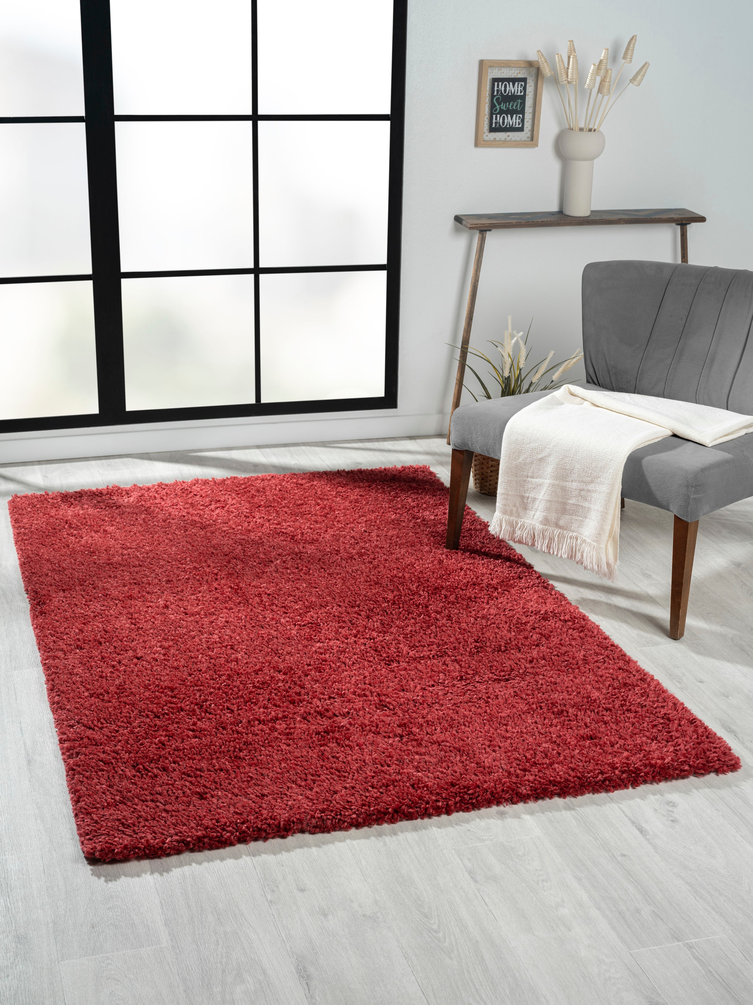 Myflair Möbel & Accessoires Hochflor-Teppich »My Shaggy«, rechteckig, 37 mm Höhe, Shaggy, Uni-Farben, leicht glänzend, Microfaser, extra flauschig