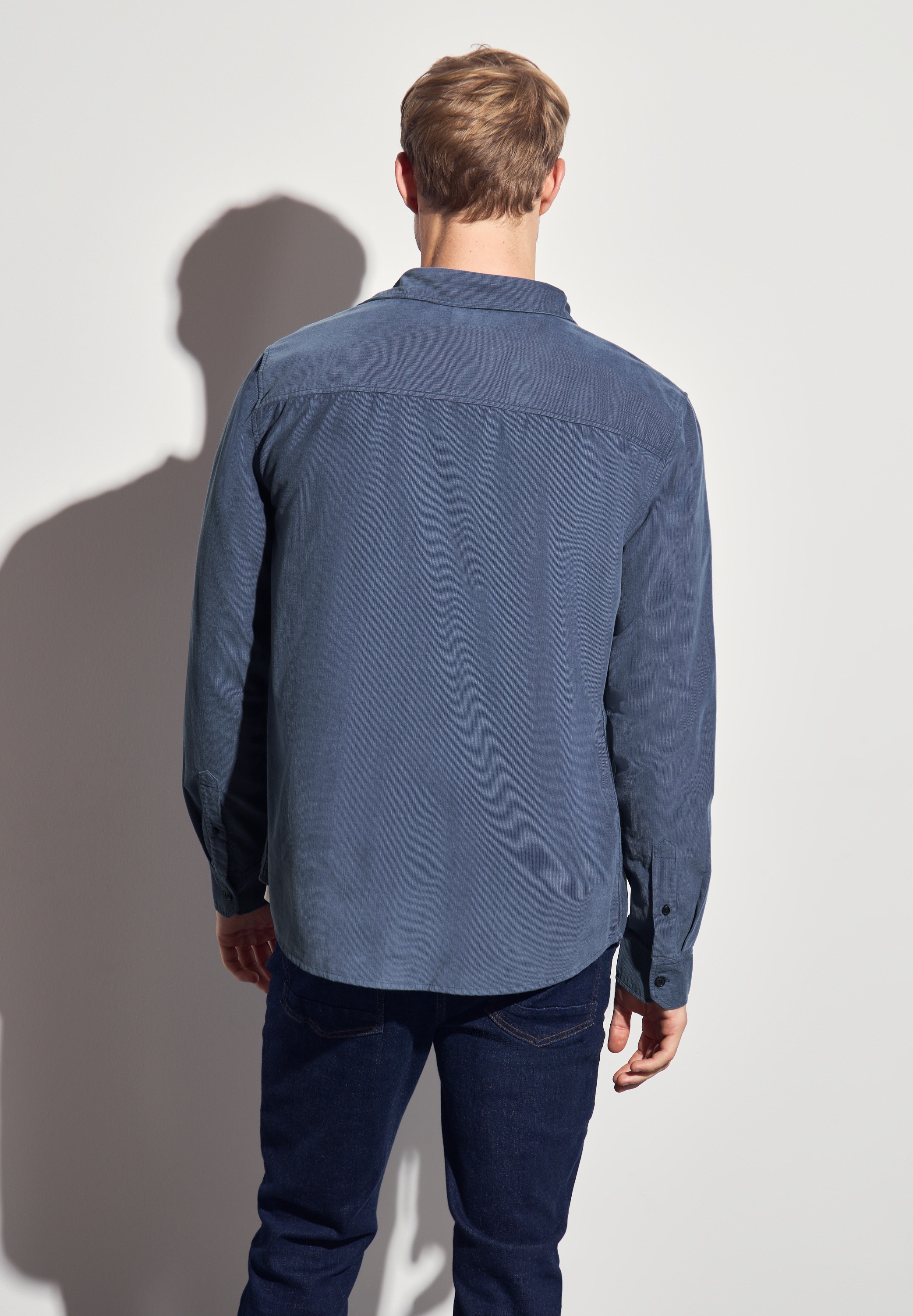 STREET ONE MEN Langarmhemd, aus reiner Baumwolle