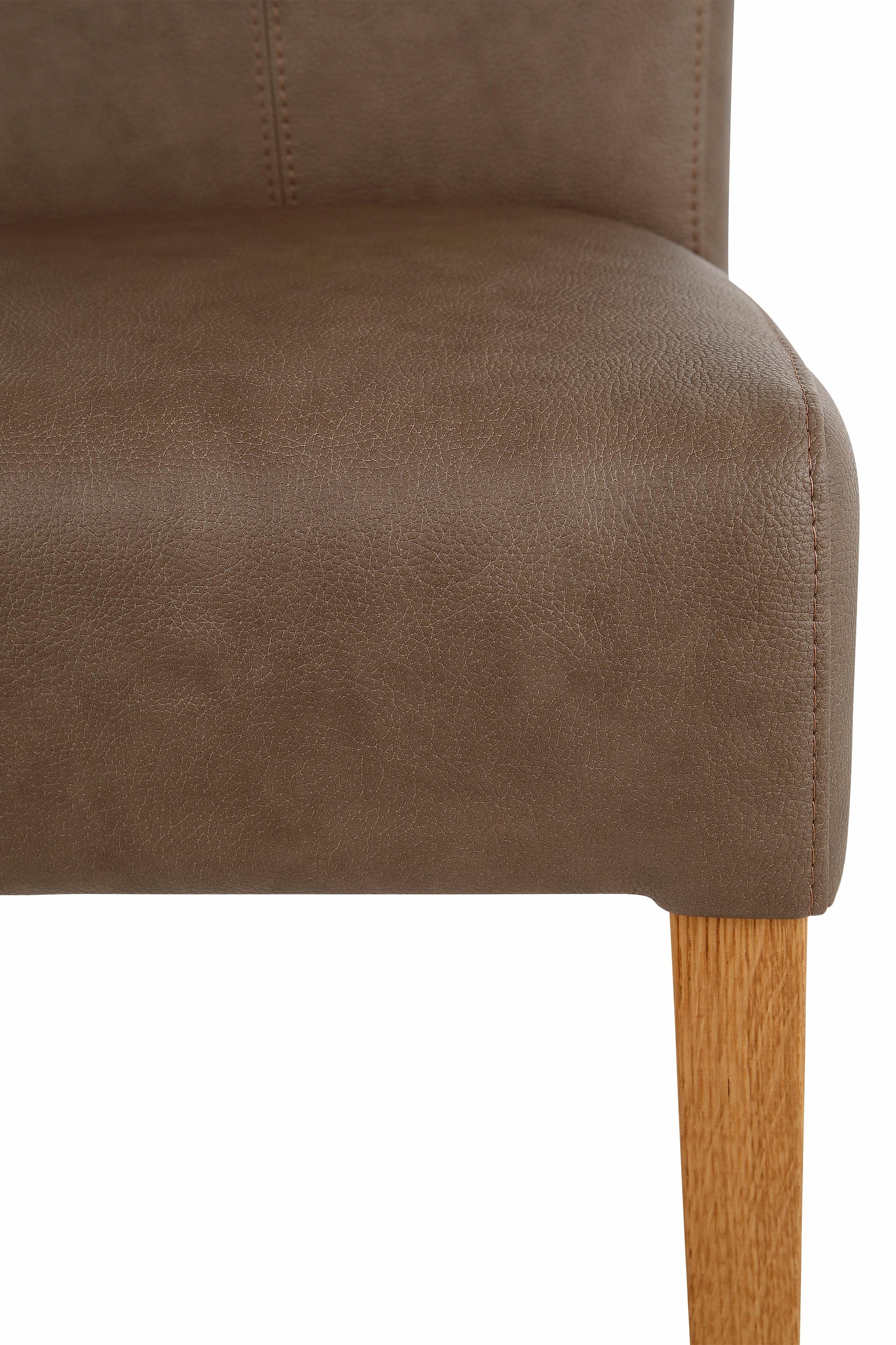 Home affaire Esszimmerstuhl »Queen Polsterstuhl BESTSELLER«, (Set), 2 St., Kunstleder, verschiedene Bezüge, Gestell Massivholz