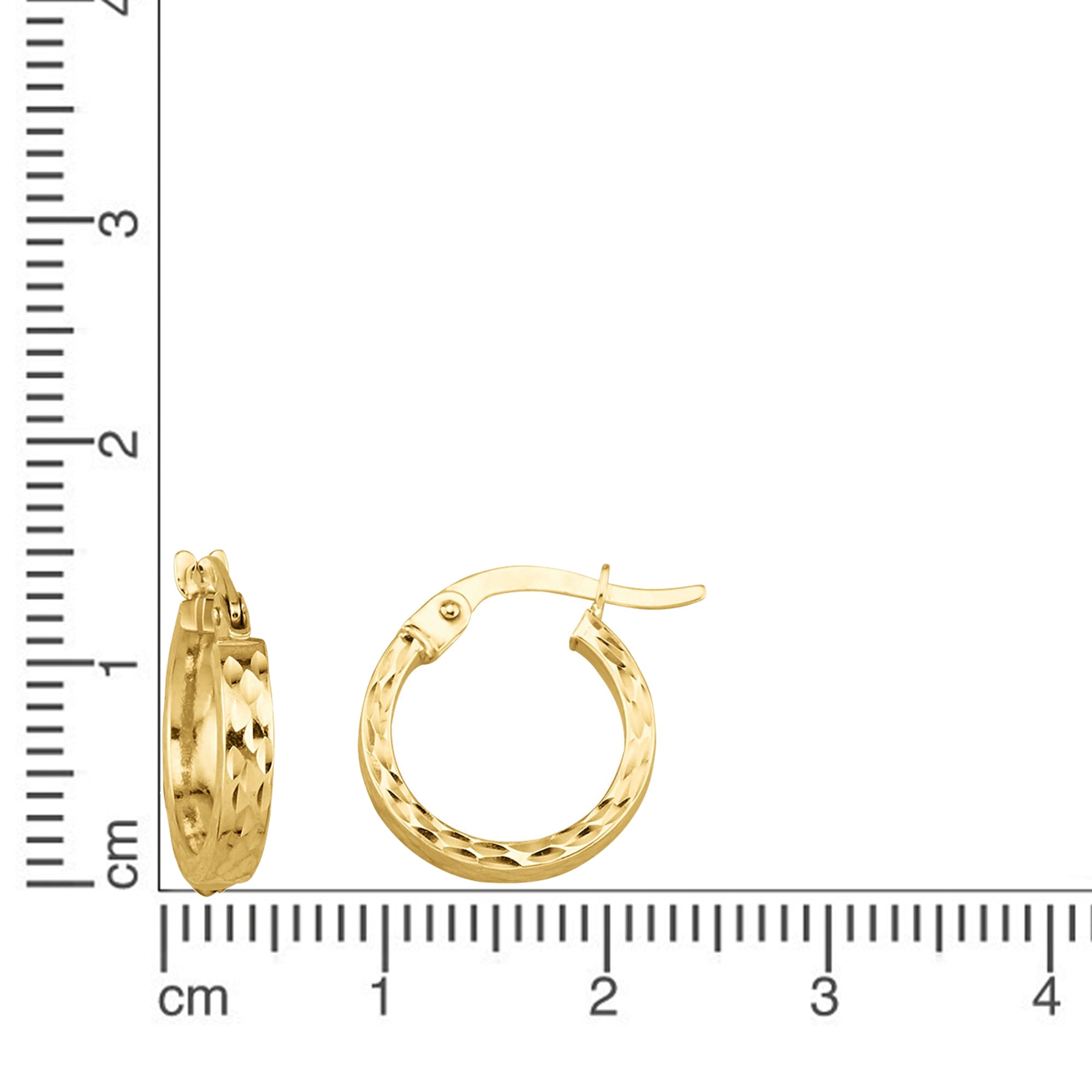 Fascination by Ellen K. Paar Creolen »375 Gelbgold glanz diamantiert«