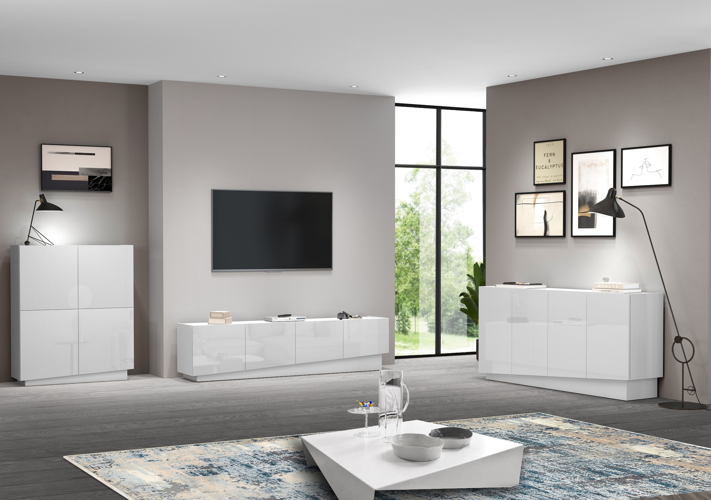 INOSIGN Sideboard »VELA, Sideboard, Breite 160 cm, Design mit schrägen Türen«, (1 St.), Made in Italy, Maße-B/T/H: 160x35x75,Sideboard, Anrichte, Kommode
