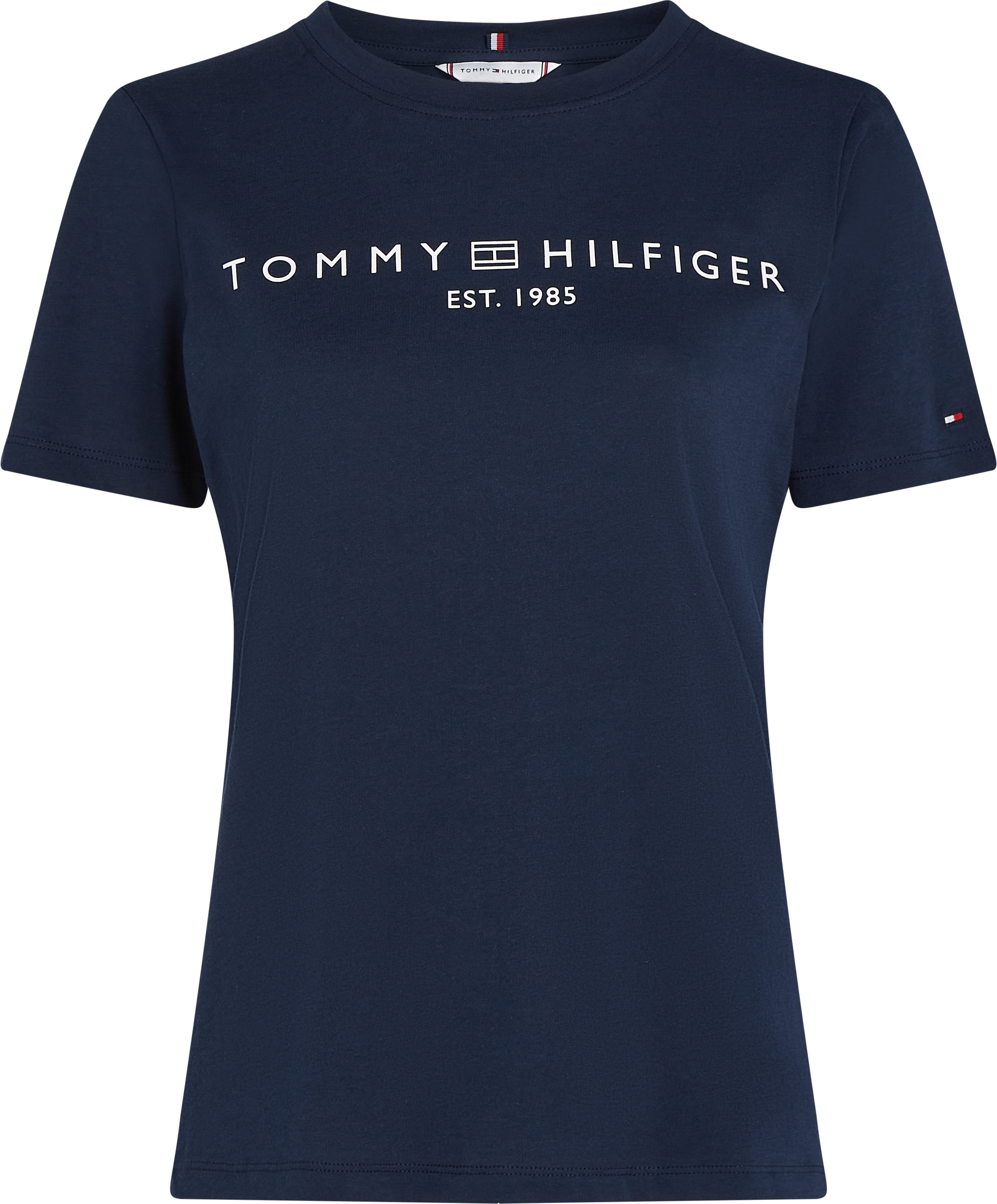 Tommy Hilfiger T-Shirt »REG CORP LOGO C-NK SS«, mit Logoschriftzug