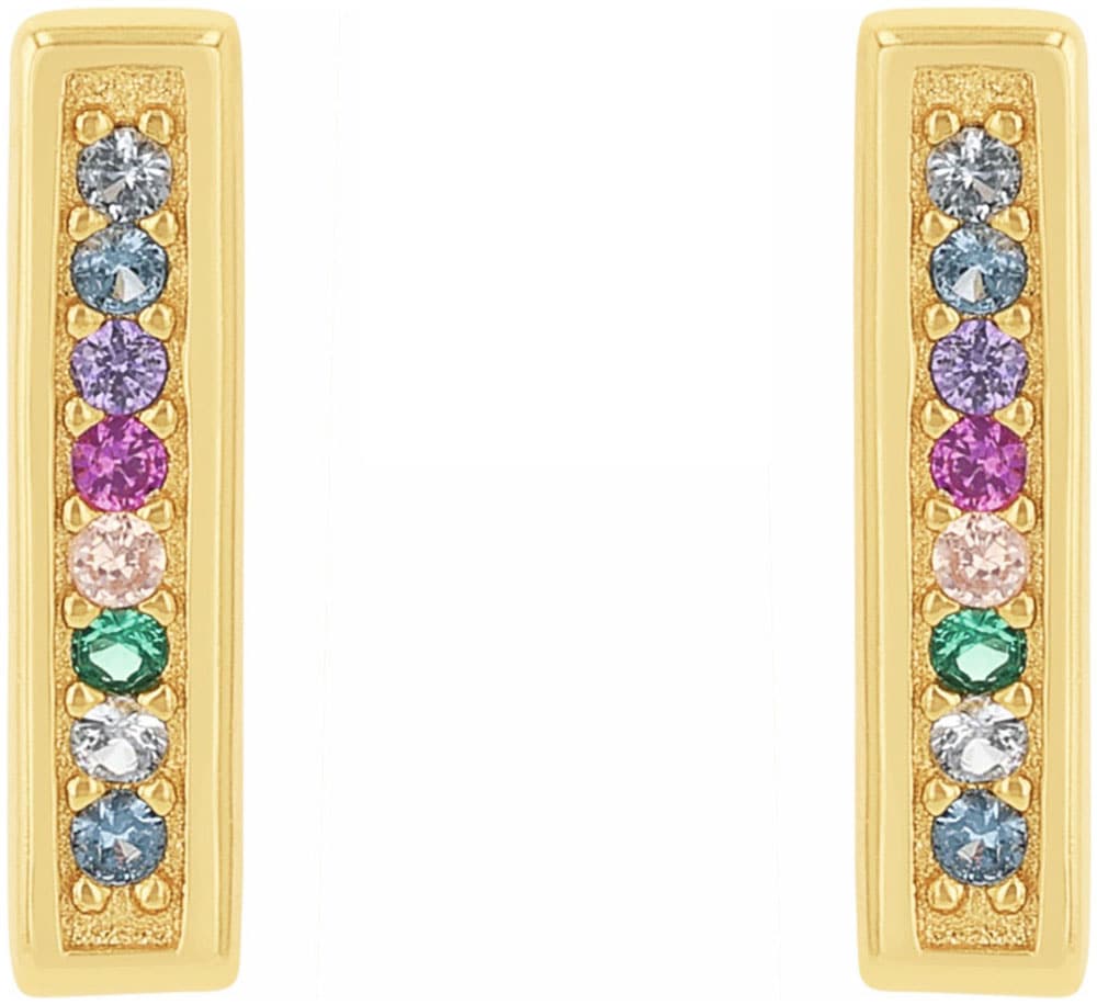 Amor Paar Ohrstecker »Regenbogen-Optik, 2038269«, mit Zirkonia (synth.)