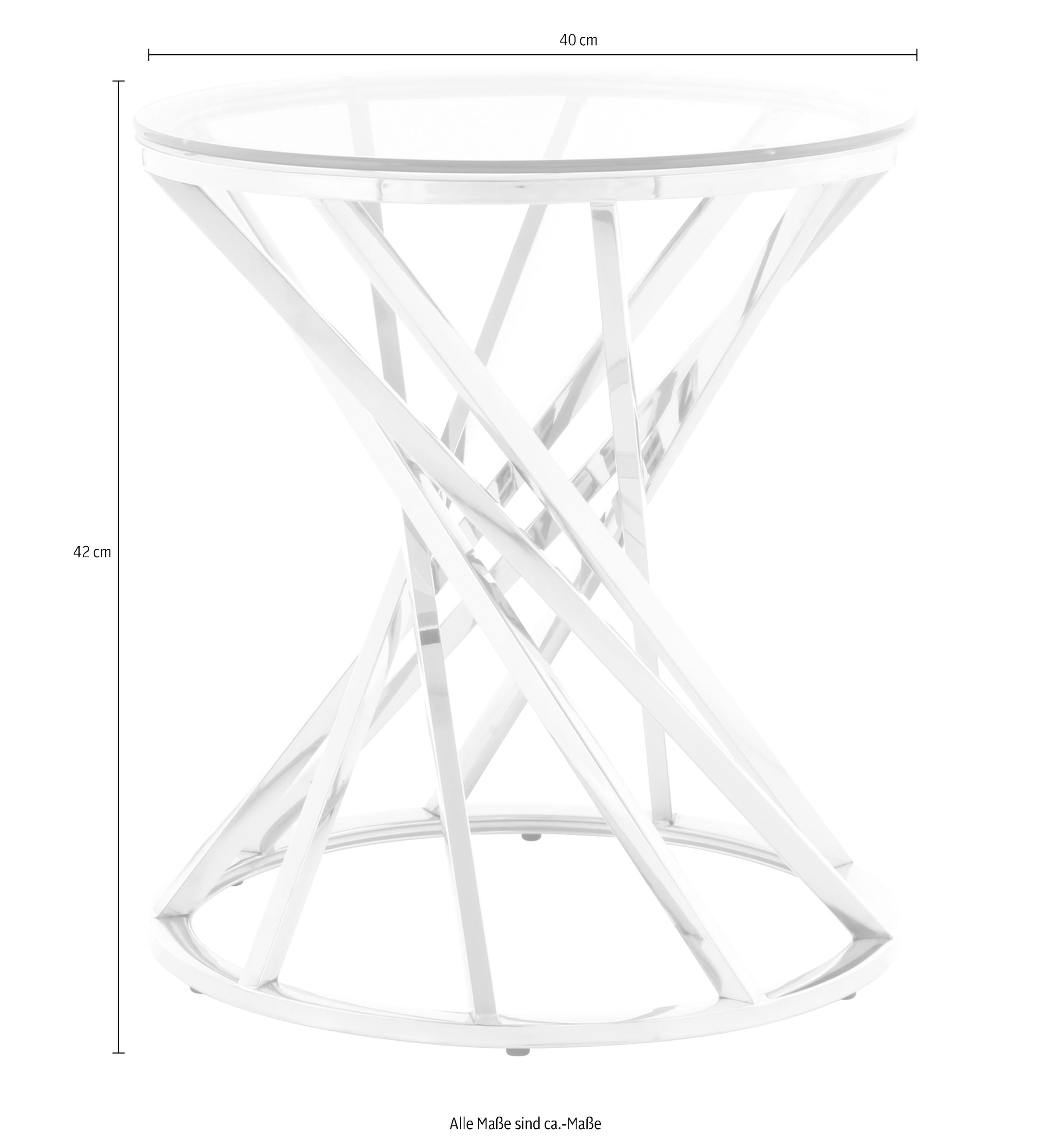 Kayoom Beistelltisch »Wesley 225, Beistelltisch in elegantem Design,edles Gestell aus Metall«, (1 St.), Glamouröses Design, hochwertige Verarbeitung, Hingucker-Gestell