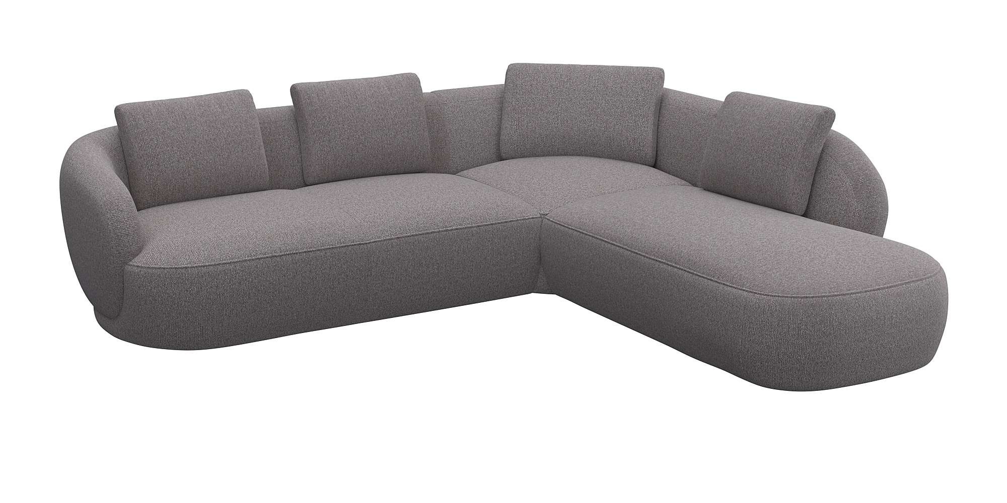 FLEXLUX "Torino, rund, L-Form, Sofa-Ecke mit Ottomane" Modernes, organische günstig online kaufen