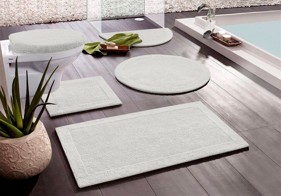 my home Badematte "Kapra, Badvorleger, Badezimmer Teppich" Höhe 14 mm beids günstig online kaufen