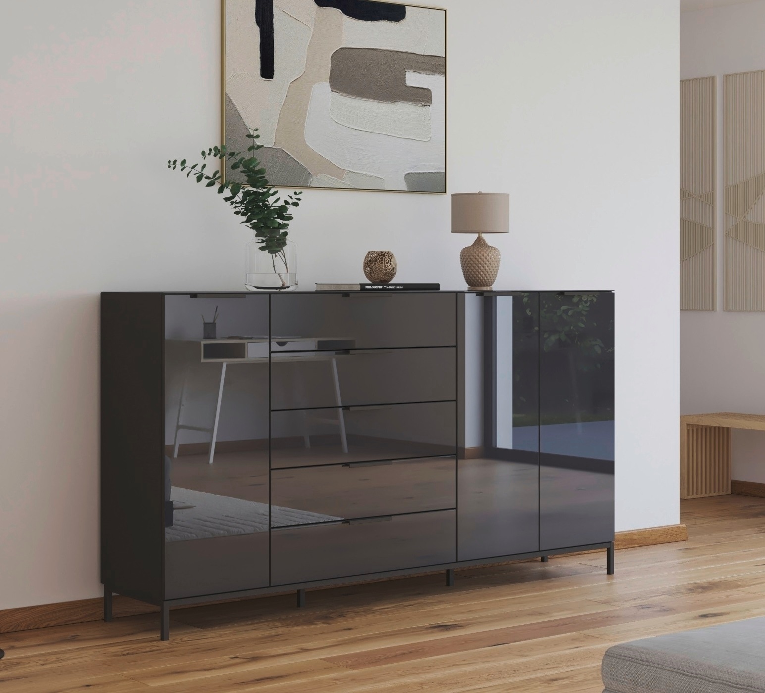 rauch Kombikommode "Kommode Türkommode Sideboard Kombikommode FLIPP mit Gla günstig online kaufen