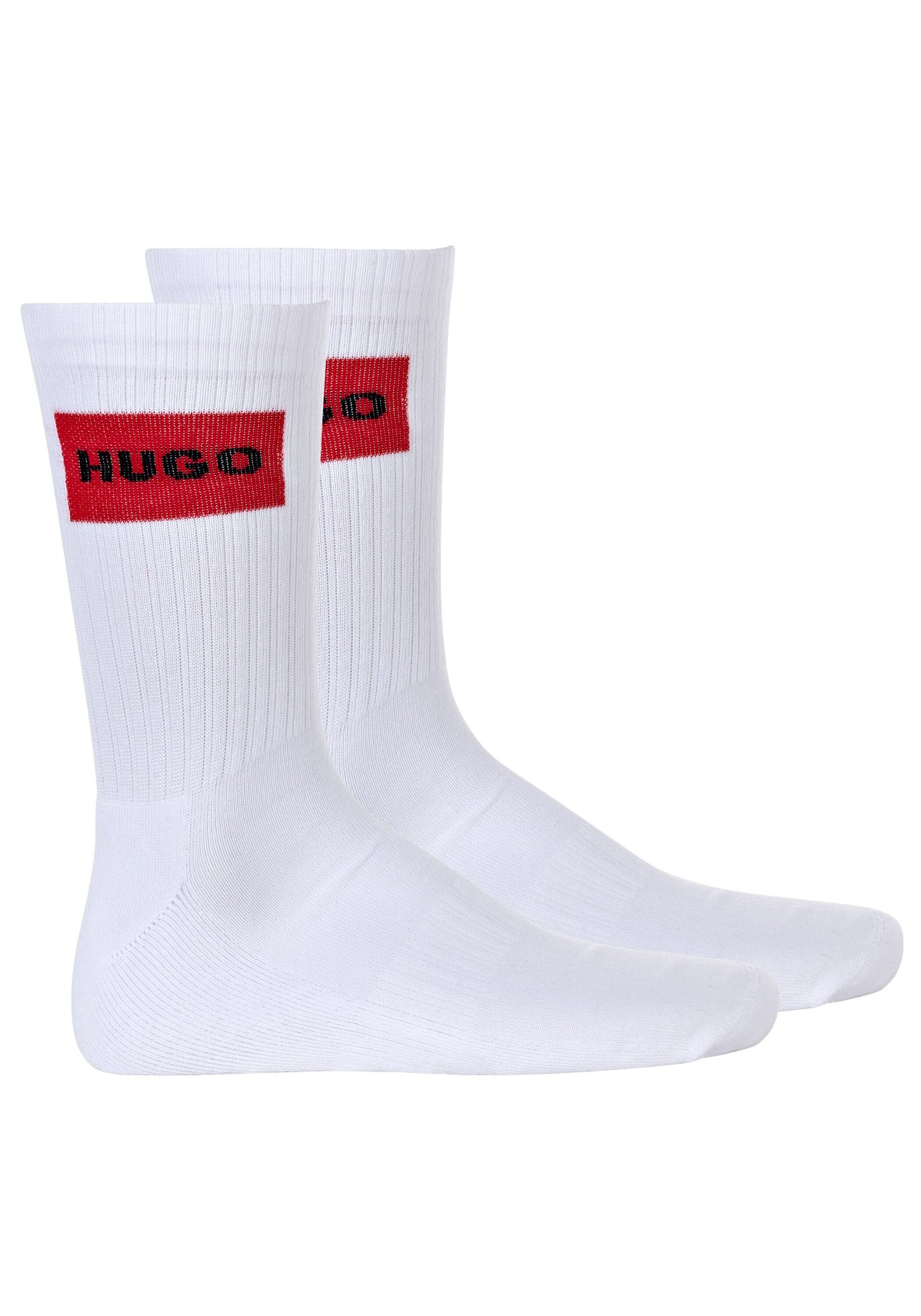 HUGO Socken "Socken 2P QS RIB LABEL CC 10257974 01 2er Pack" günstig online kaufen