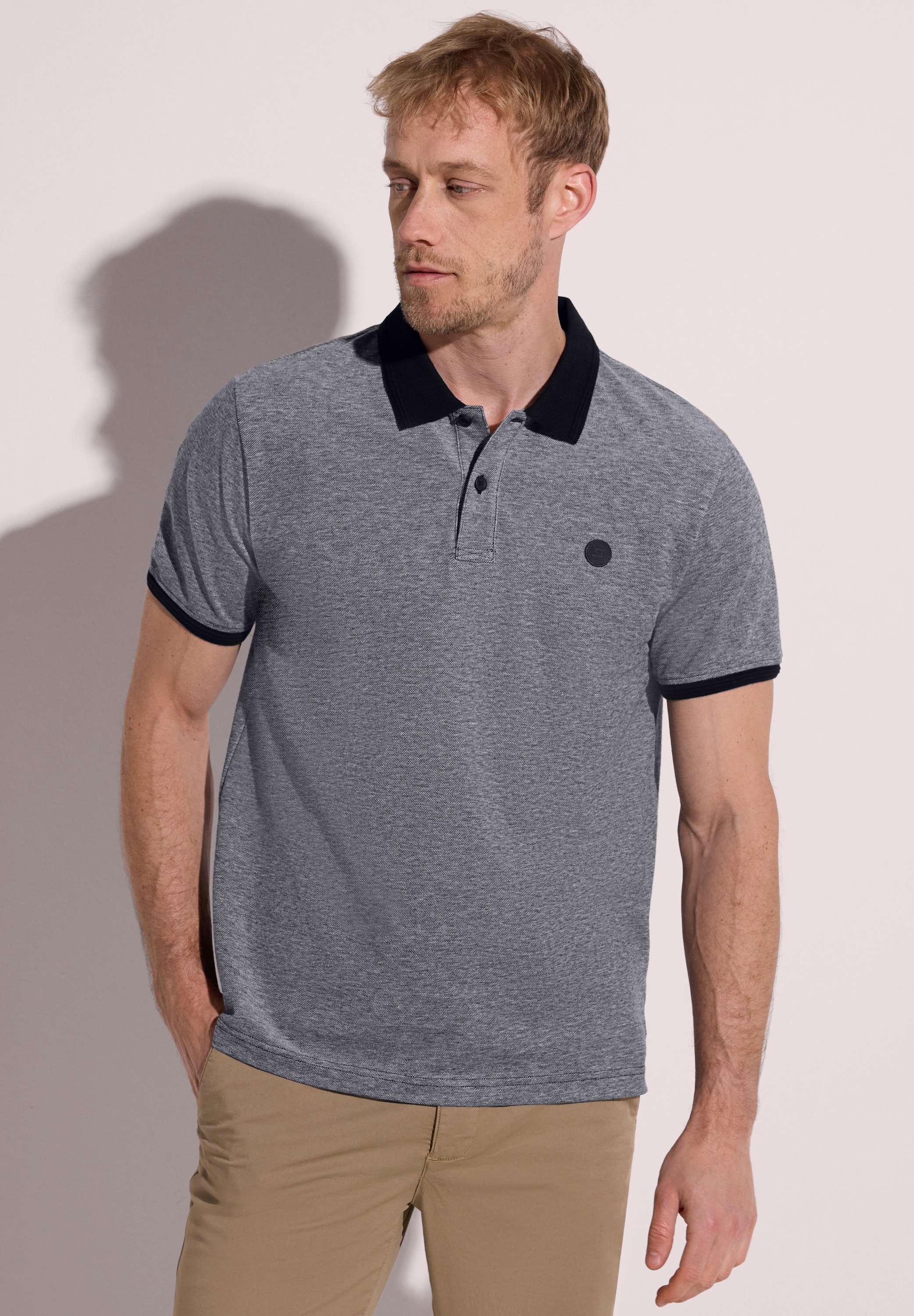 STREET ONE MEN Poloshirt mit Farbakzenten