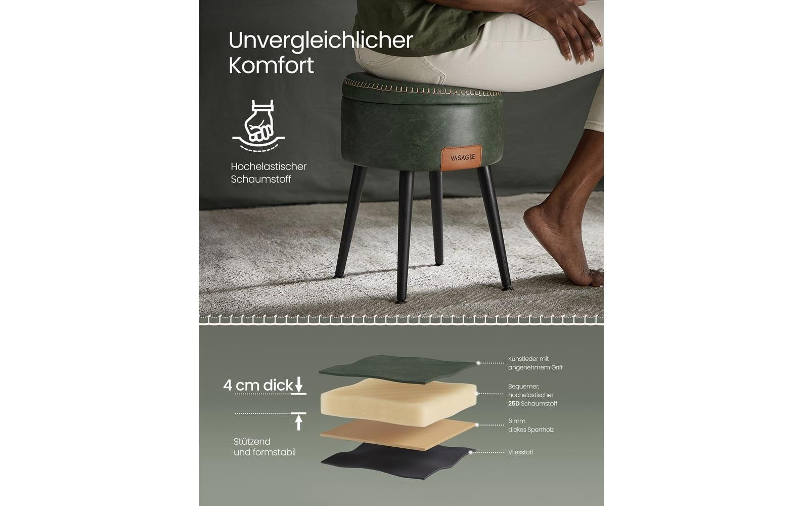 VASAGLE Hocker »32 cm«