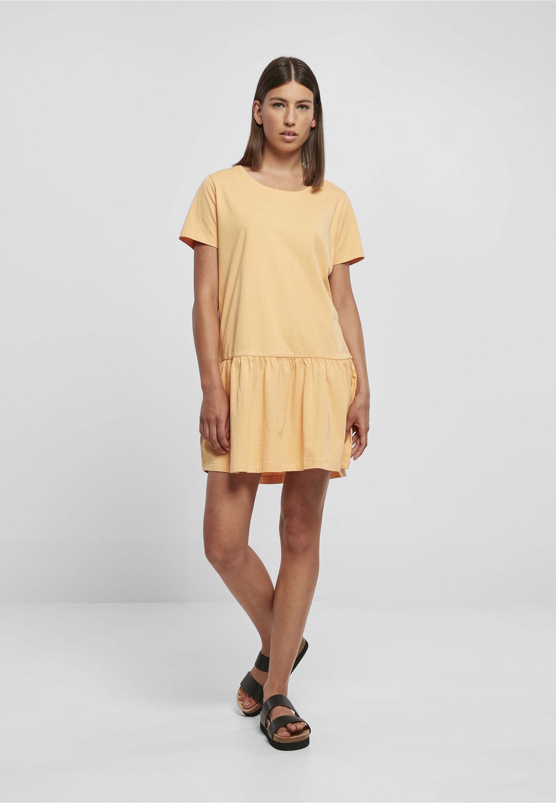 URBAN CLASSICS Shirtkleid »Urban Classics Damen Ladies Valance Tee Dress« 1 Stk. tlg.