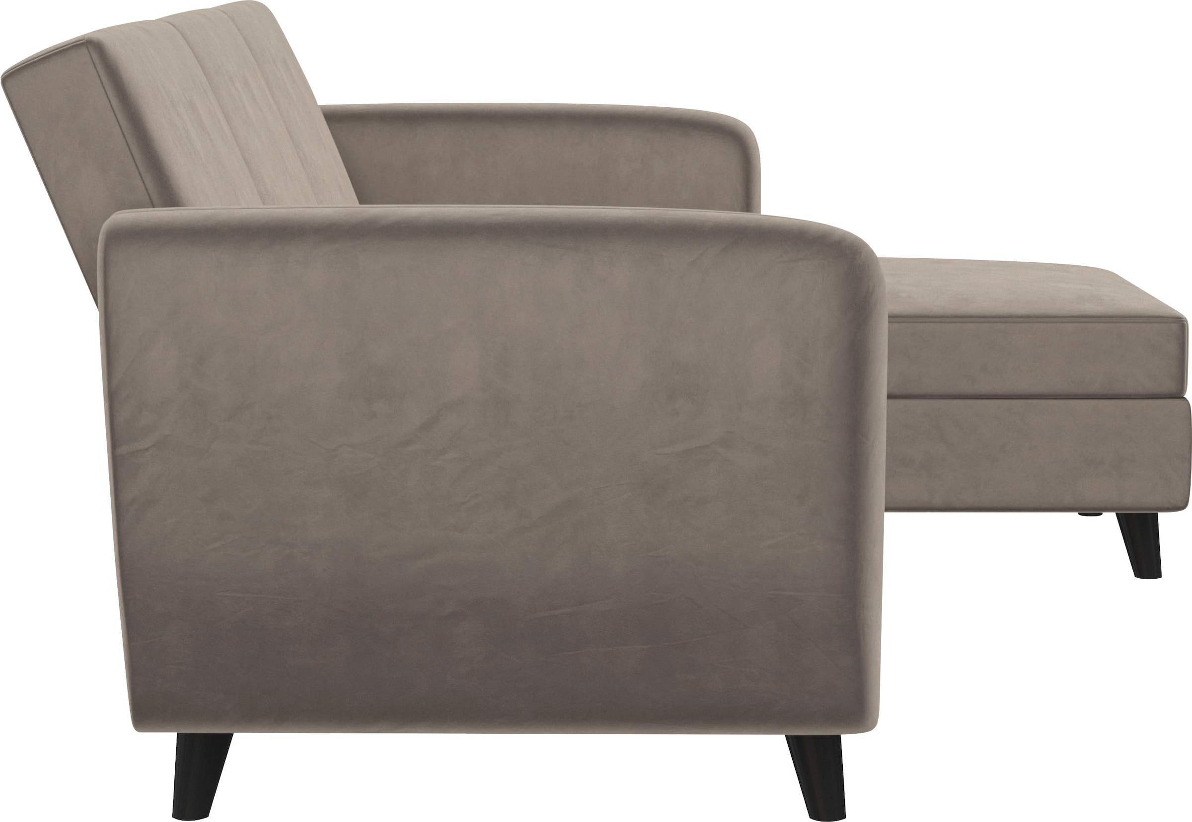 Dorel Home Ecksofa »Perry, L-Form,«, Rückenlehne, verschiedene Farbvarianten, Sitzhöhe 43 cm, Breite 219 cm