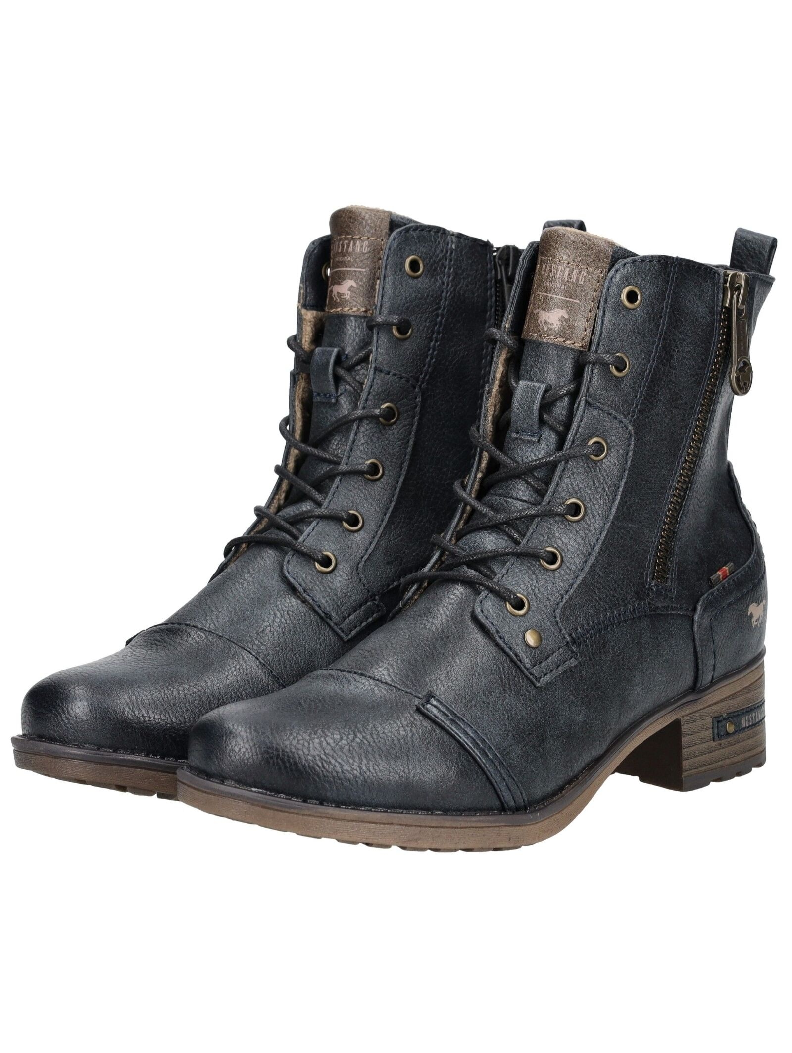 Mustang Shoes Schnürstiefelette »Mustang Shoes Stiefelette Lederimitat«