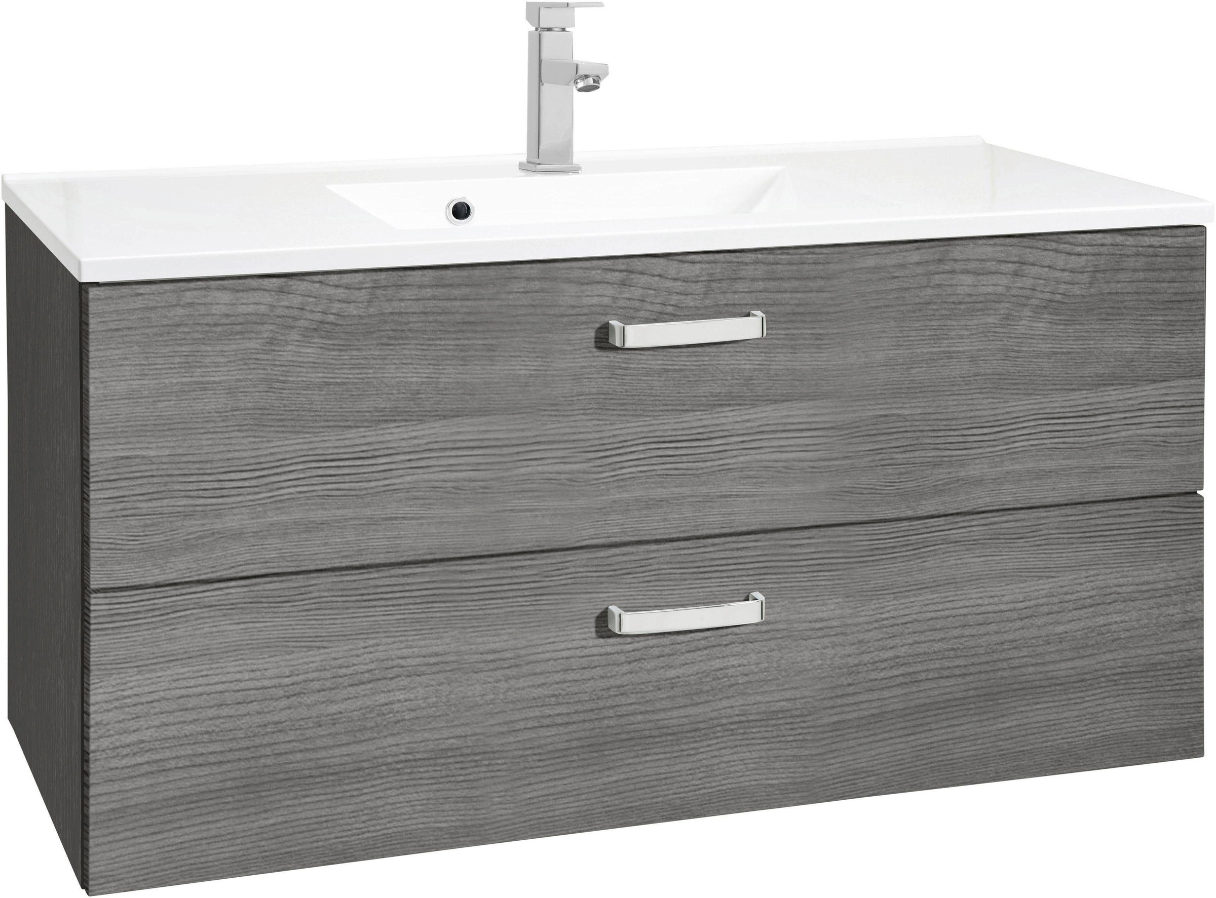 welltime "Ravenna" Badmöbel Waschtisch inkl. Waschbecken, Breite 100 cm, Soft-Close