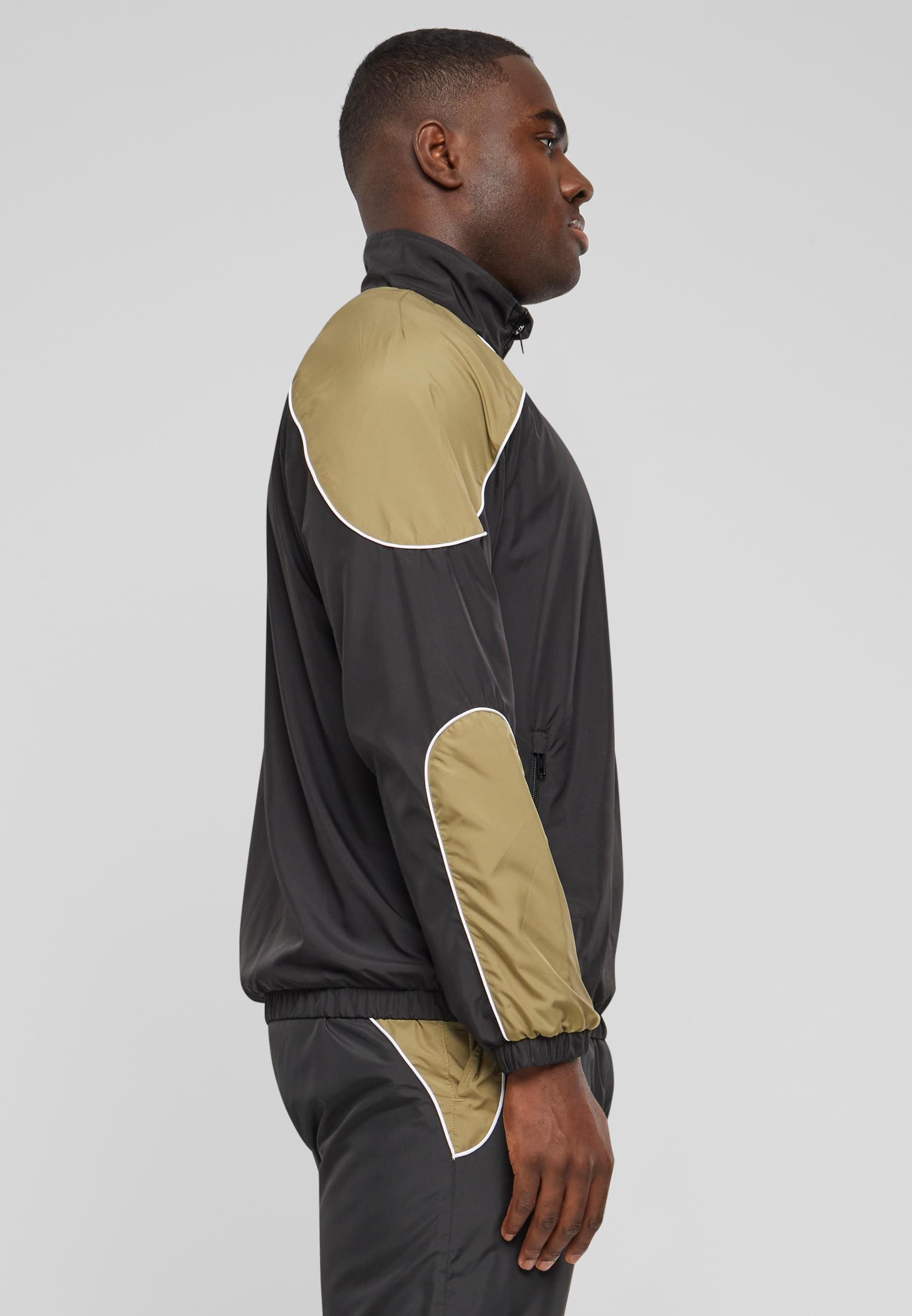 URBAN CLASSICS Trainingsjacke »Urban Classics Herren Piped Track Jacket« 1 Stk. tlg. ohne Kapuze