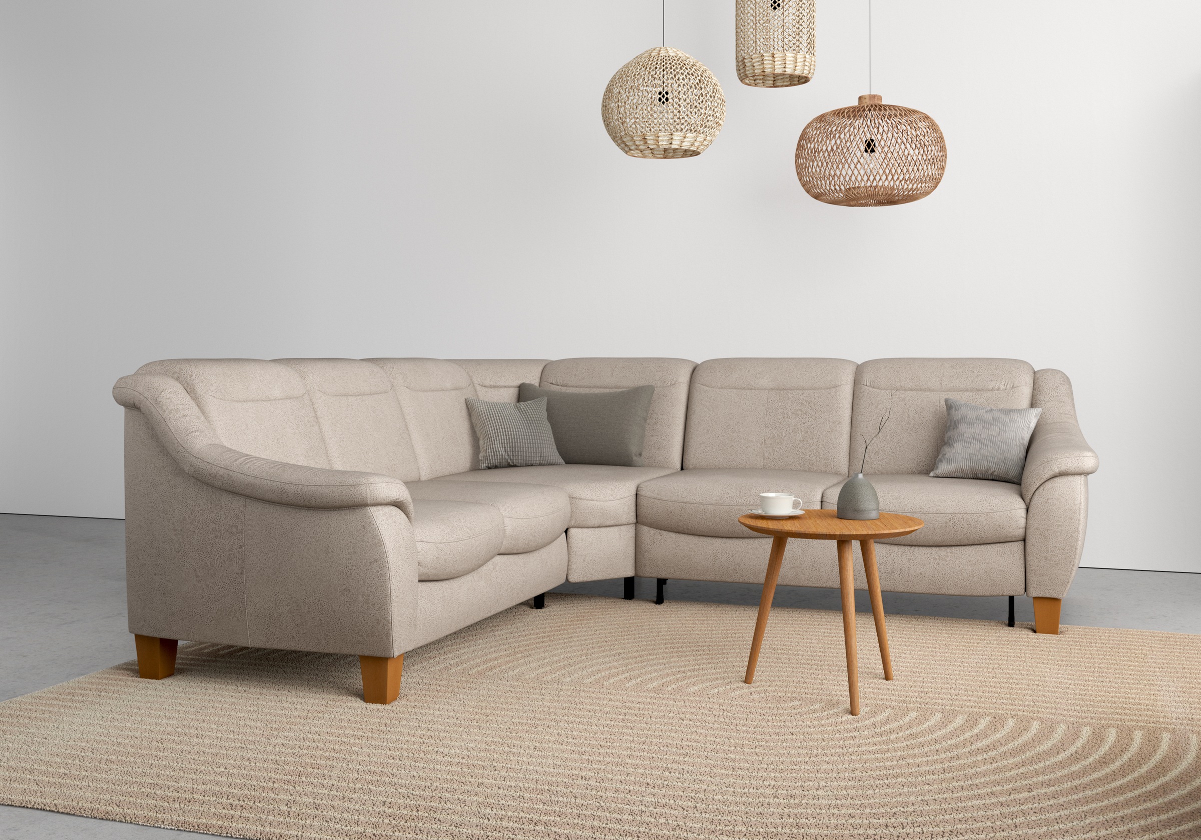 OTTO home Ecksofa "Caldera L-Form" Federkern, optional Kopfteilverstellung, Schlaffunktion & Bettkasten