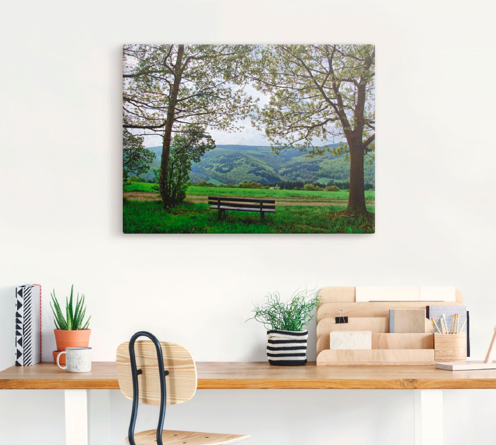 Artland Leinwandbild »Ausblick in den Frühling«, Felder, (1 St.), auf Keilrahmen gespannt