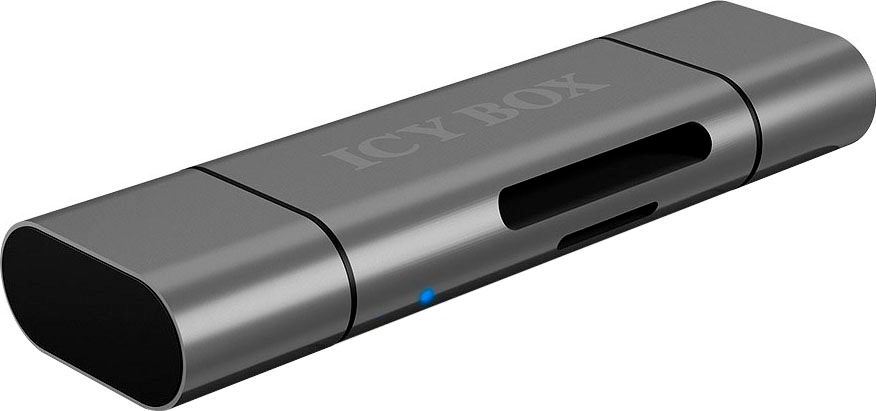 ICY BOX Computer-Adapter »ICY BOX SD/MicroSD, USB 2.0 Card Reader mit USB-C & -A und OTG«