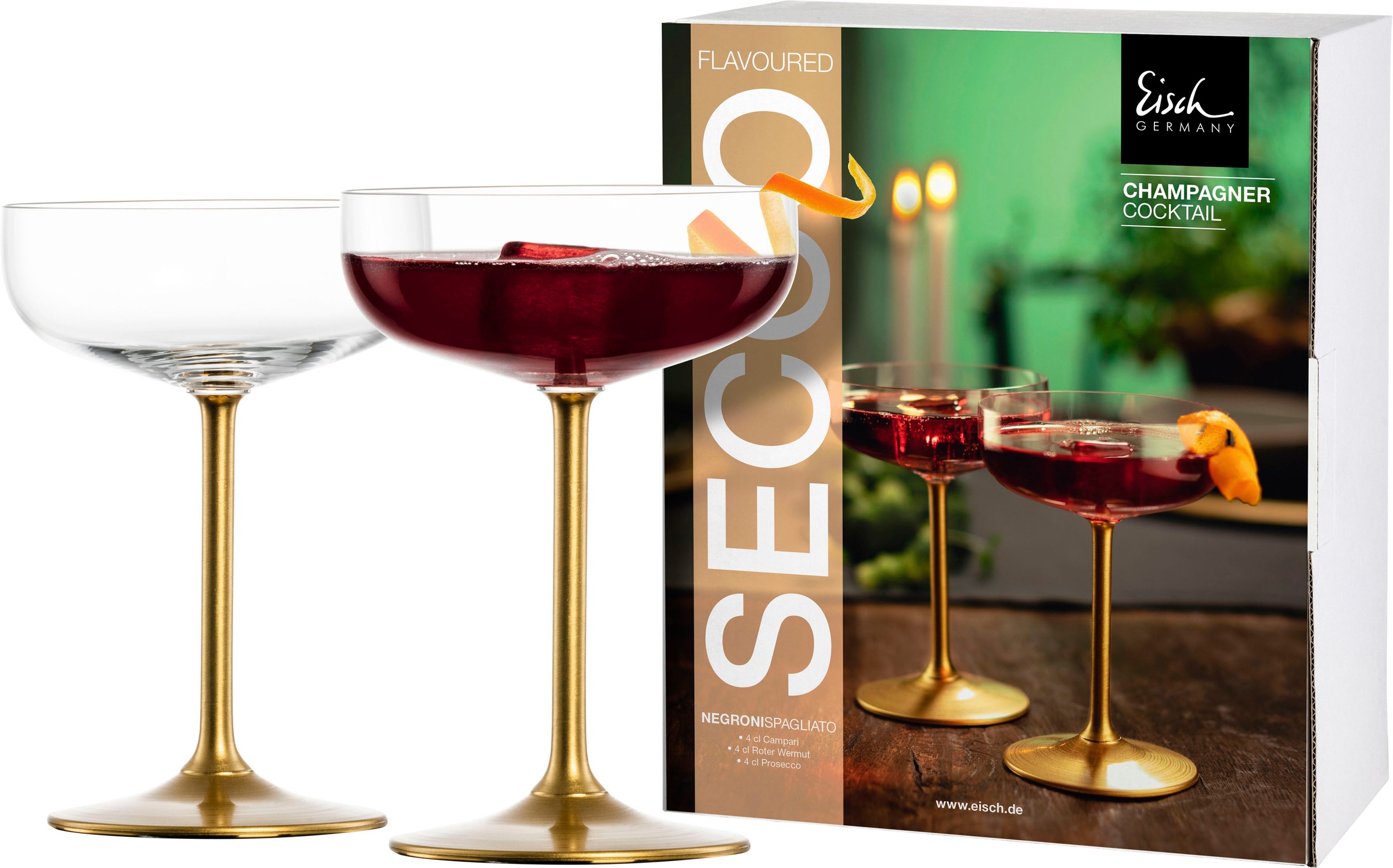 Cocktailglas »SECCO FLAVOURED«, (Set, 2 tlg., 2 Gläser im Geschenkkarton),...