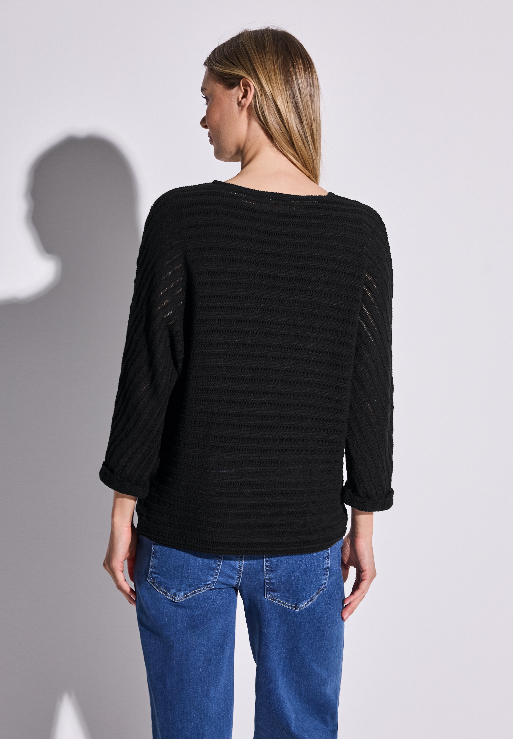 STREET ONE 3/4-Arm-Shirt, mit U-Boot-Ausschnitt