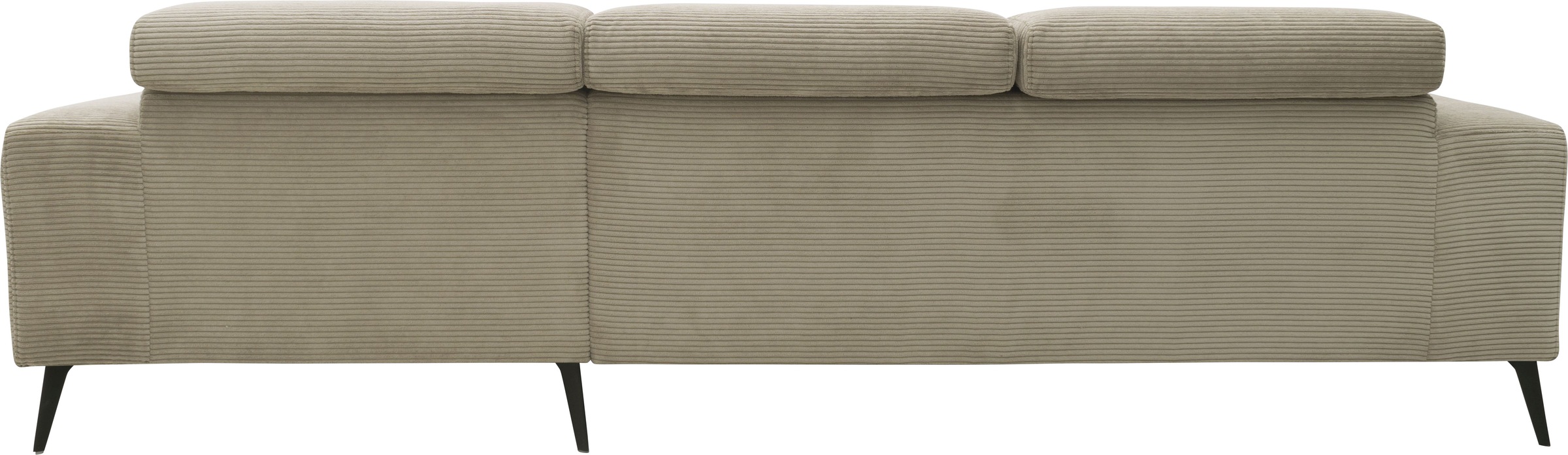 DOMO collection Ecksofa »Trento L-Form, mit Kufenfuß oder Einzelfuß«, wahlweise mit Kopfteilverstellung, Recamiere links/rechts bestellbar