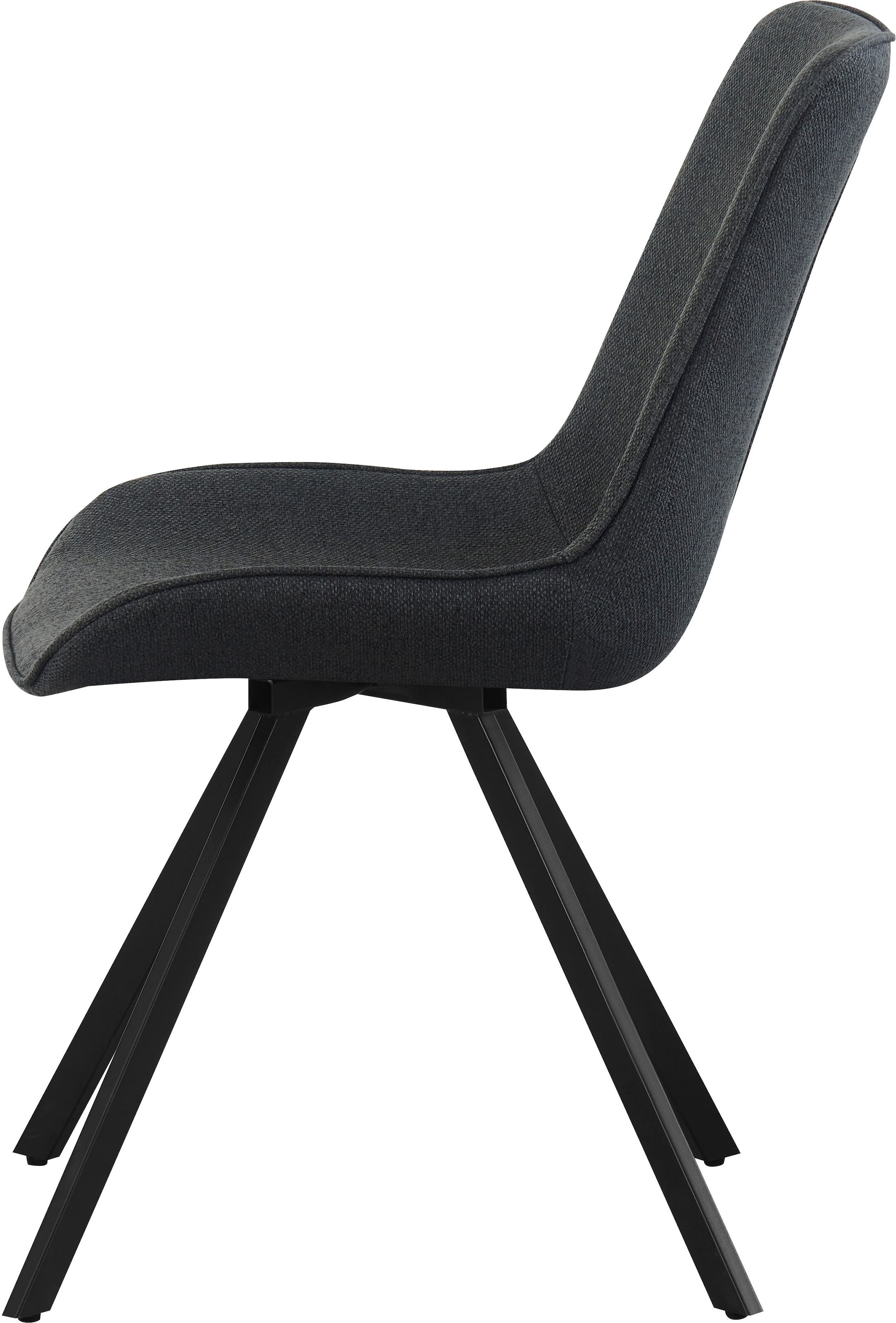 Home affaire Drehstuhl »INUVIK, 2er Set, mit Metallgestell in matt schwarz« (Set) 2 Stk.in verschiedenen Farben, Belsatbarkeit pro Stuhl 120 kg