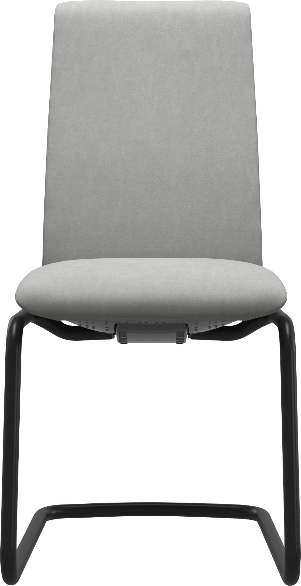Polsterstuhl STRESSLESS "Laurel", grau (grau dinamica, schwarz matt), B:53cm H:92cm T:59cm, Microfaser DINAMICA (88% Polyester, 12% Polyurethan), Stühle, Polsterstuhl, Low Back, Größe M, mit Beinen aus Stahl in Schwarz matt