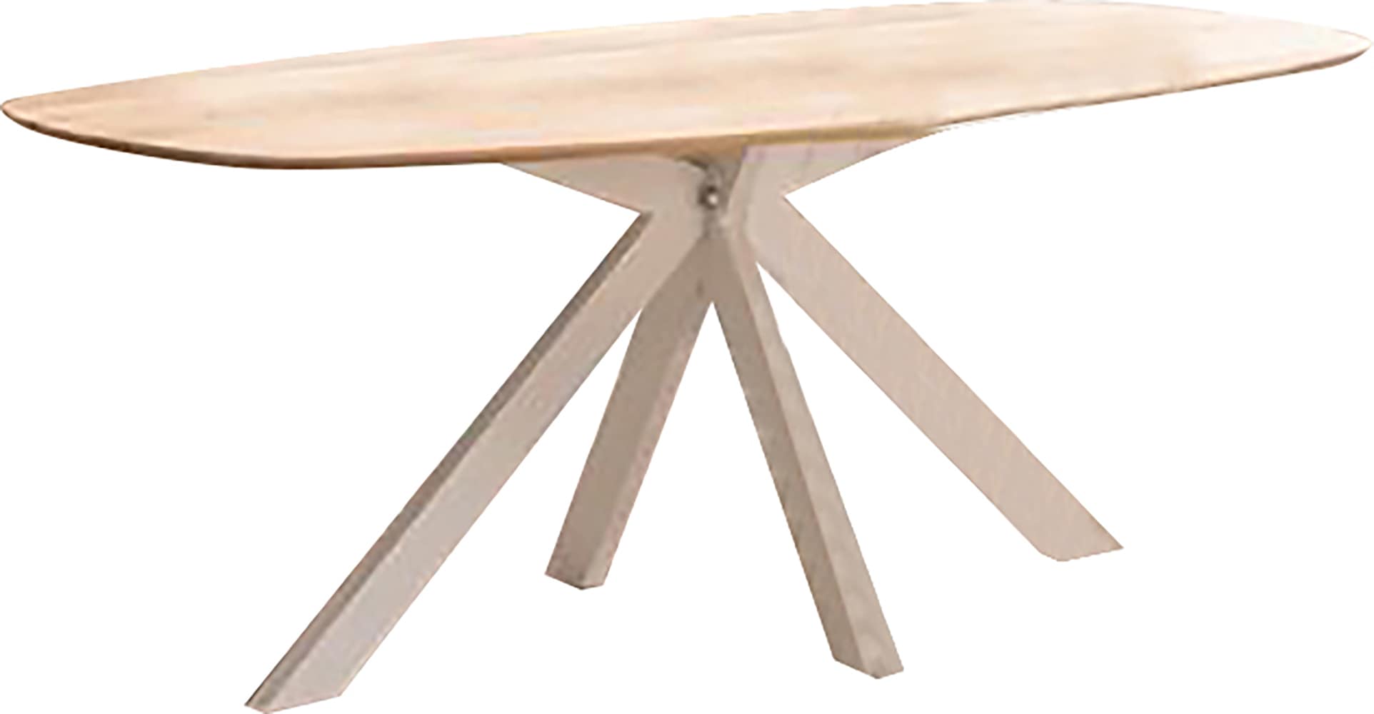 Home affaire Esstisch "Vermont" aus massiver Eiche mit robustem Metallgestell