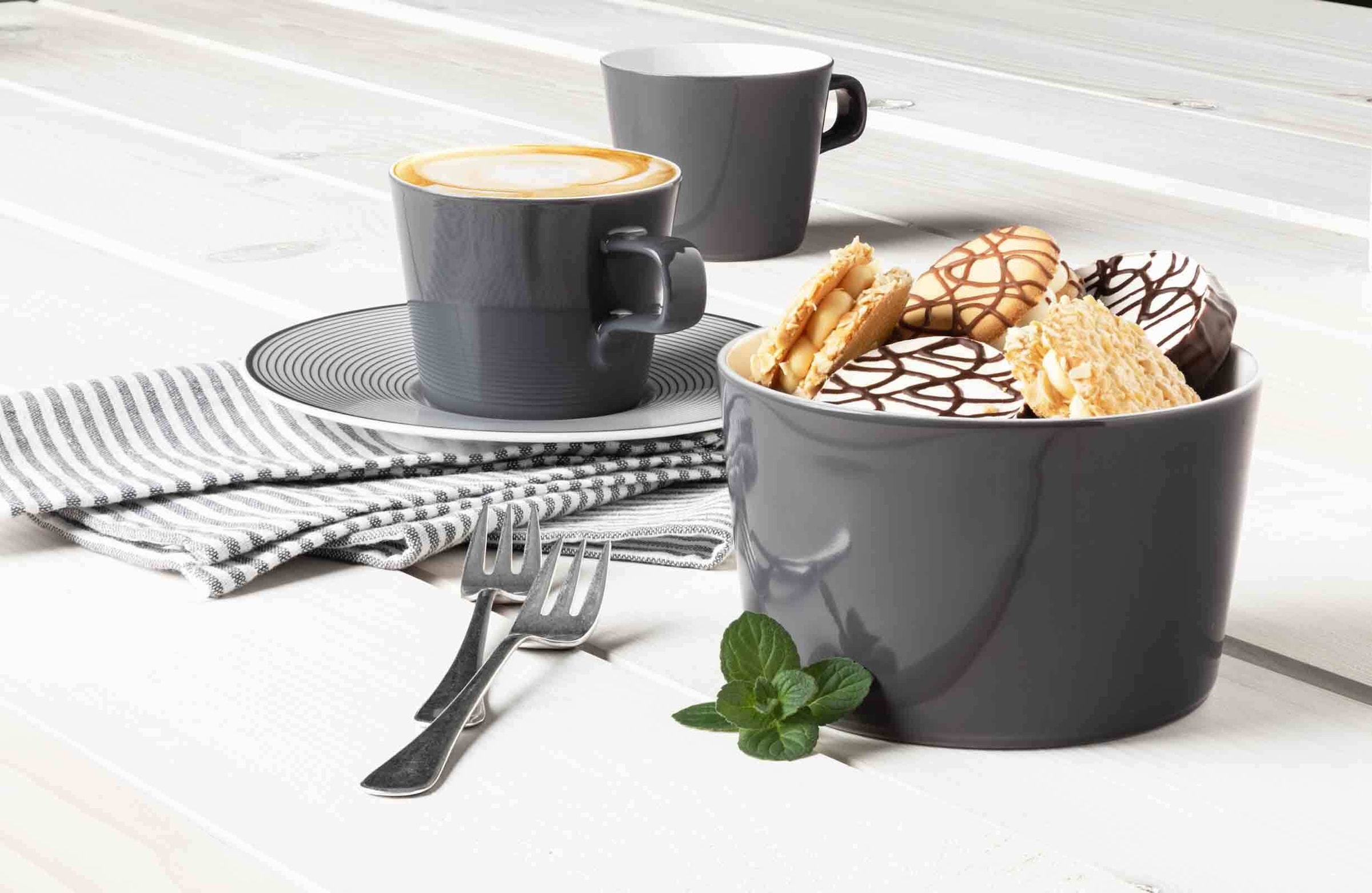 Seltmann Weiden Untertasse »Kombi-Untertassen No Limits Moments ø 17,7 cm 6er Set weiß-grau«