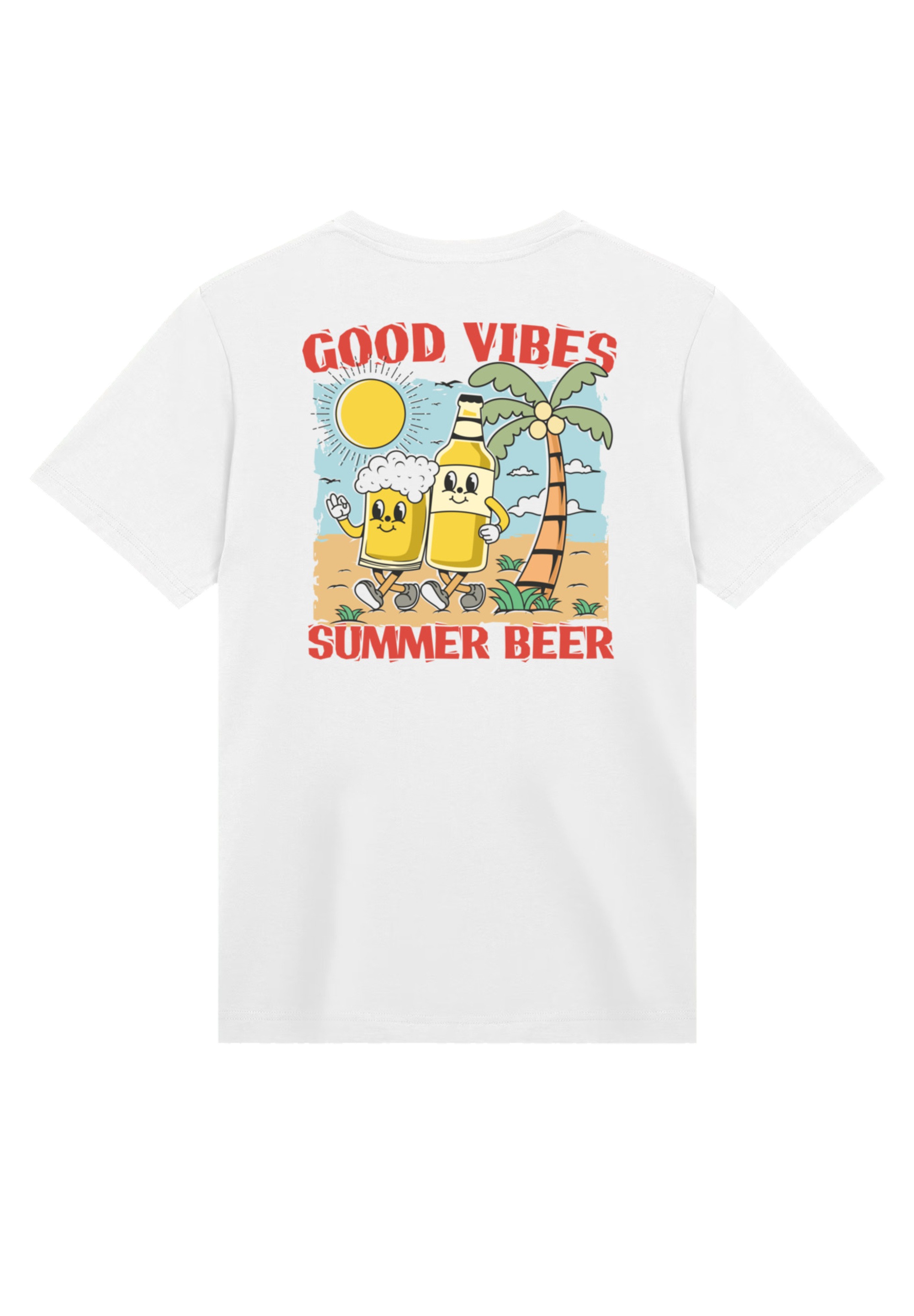 F4NT4STIC T-Shirt »Summer Time Vintage Beer Cartoon«, Premium Qualität