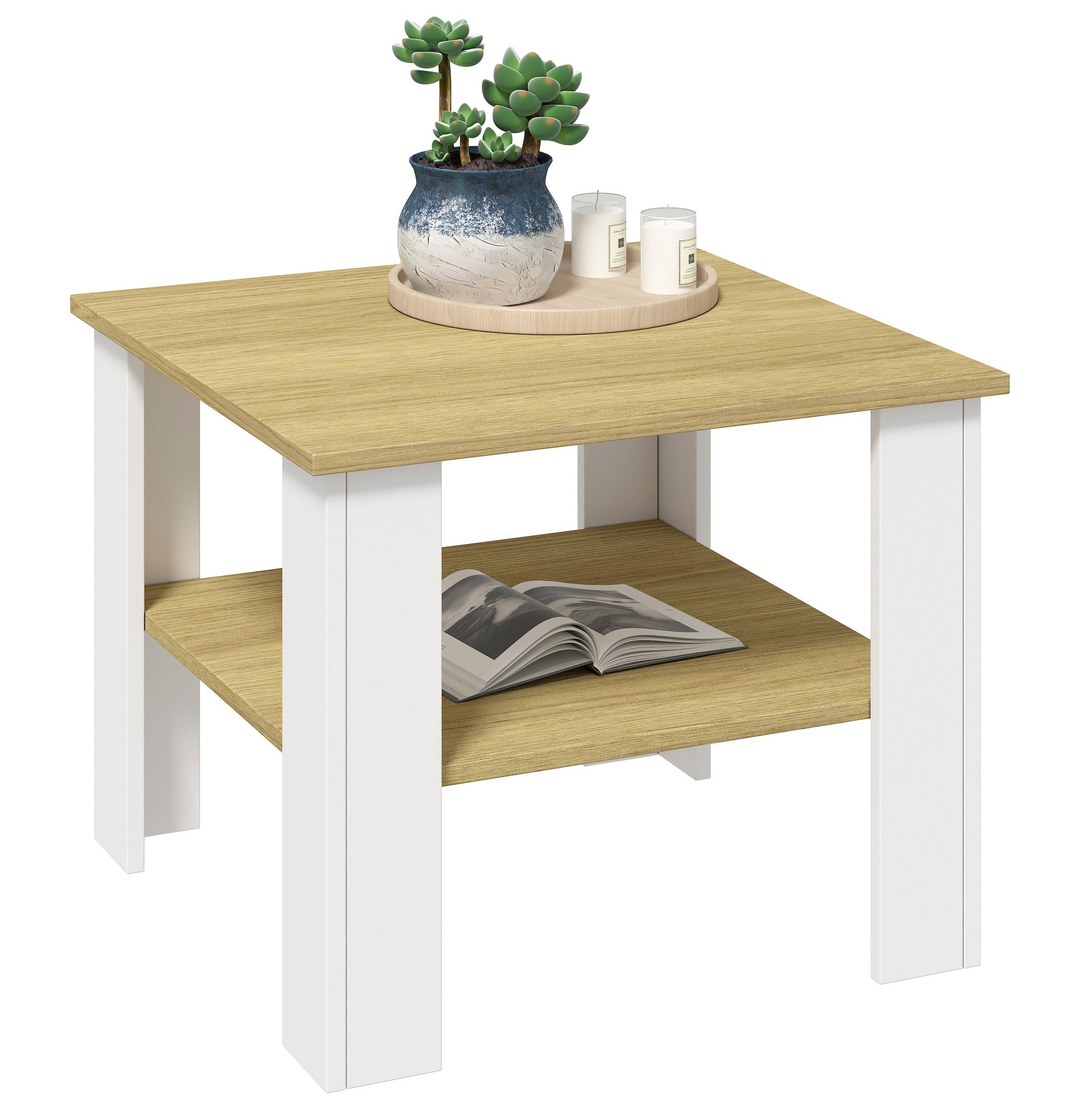 Couchtisch VCM, B:55cm T:55cm, braun, Wohnzimmer, Tische, "Sofatisch Couchtisch Beistelltisch Disalo 55x55"