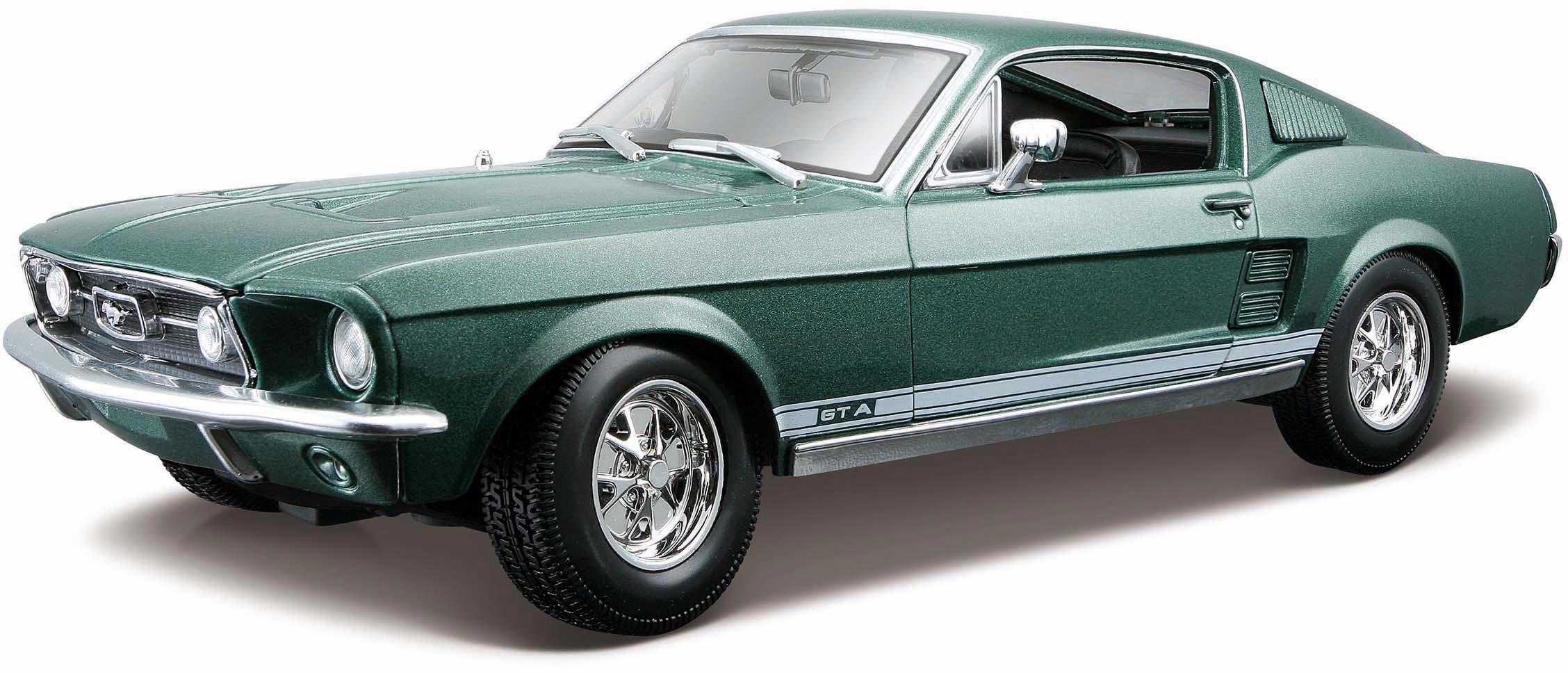 MAISTO Jungen Sammlerauto "Ford Mustang GTA Fliessheck67, 1:18, grün", grün, Kunststoff, Metallspritzguss, L:27cm, Modellfahrzeuge, aus