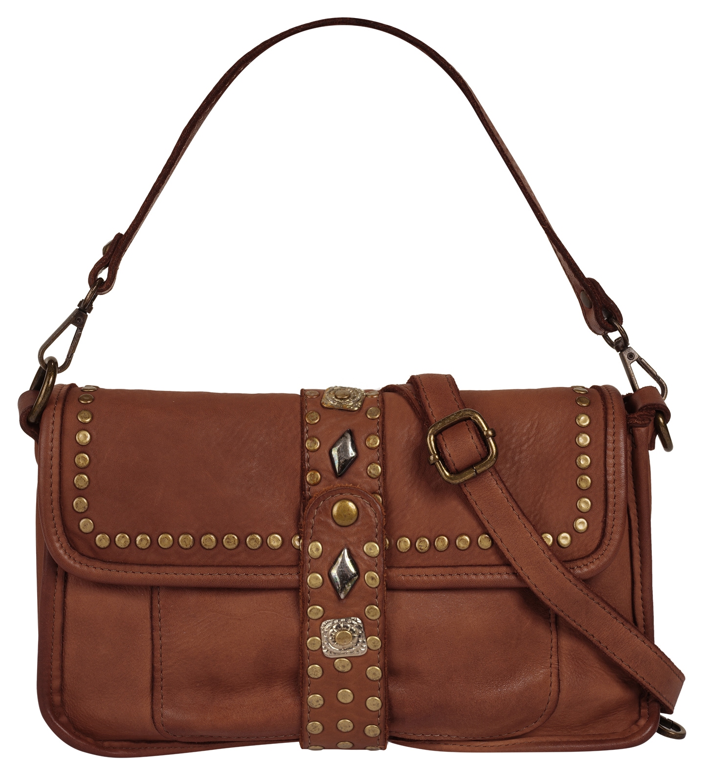 Samantha Look Henkeltasche echt Leder, Made in Italy