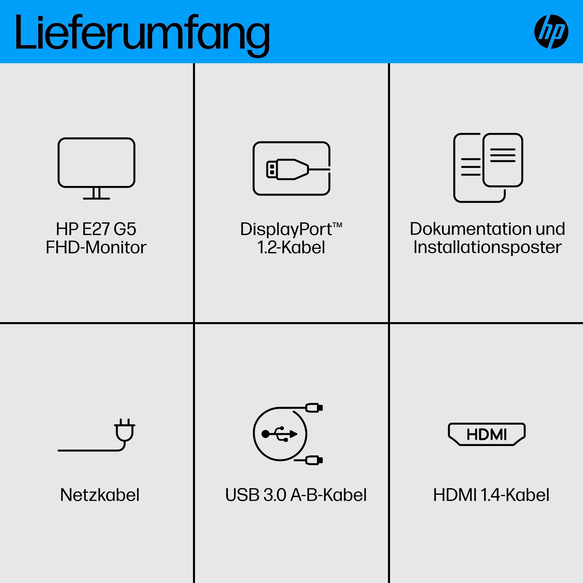 HP LED-Monitor »E27 G5 (HSD-0150-A)«, 68,6 cm/27 Zoll, 1920 x 1080 px, Full HD, 5 ms Reaktionszeit, 75 Hz