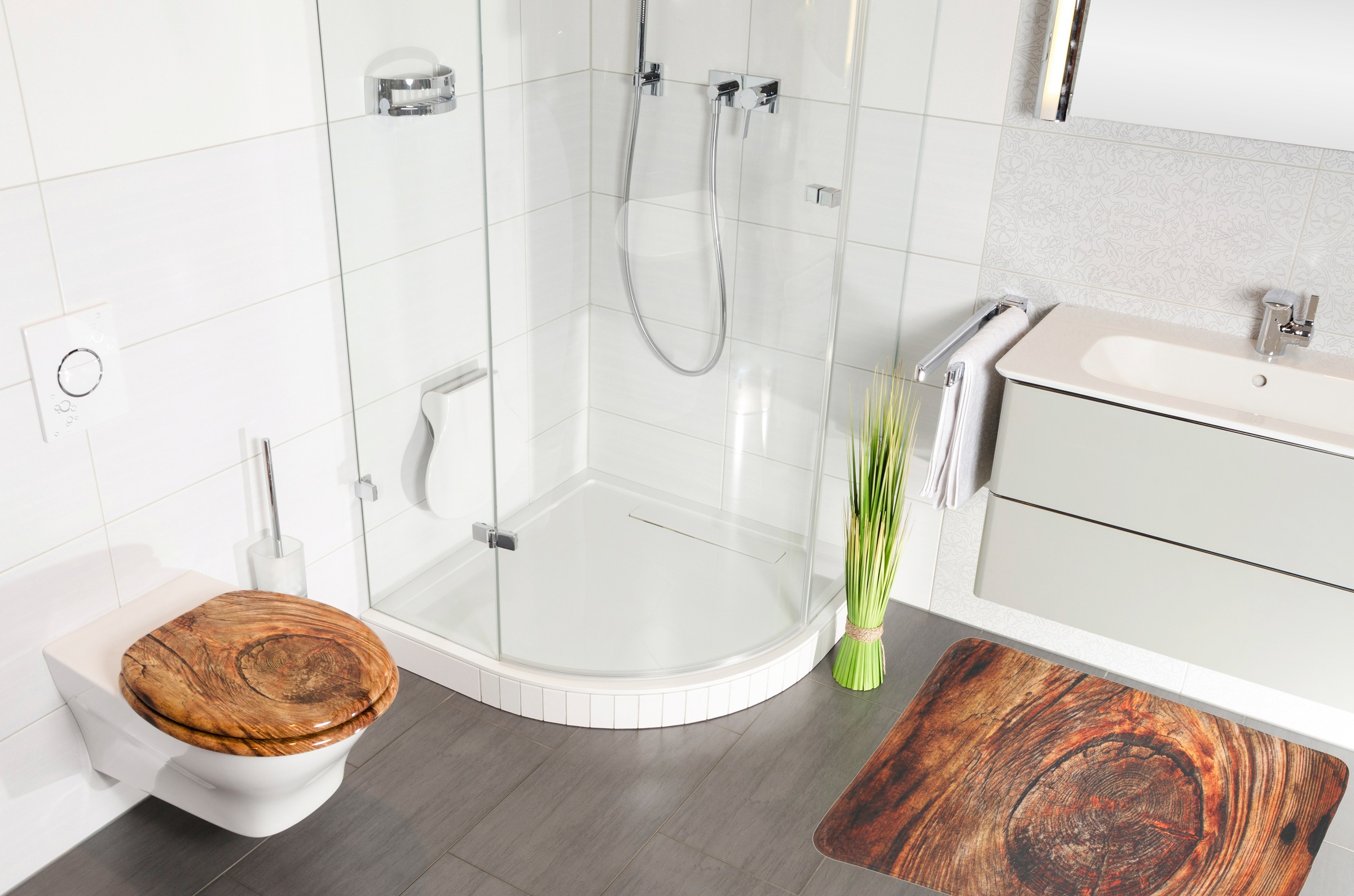 Sanilo Badaccessoire-Set "Rustikal" bestehend aus WC-Sitz, Badteppich, Stöp günstig online kaufen