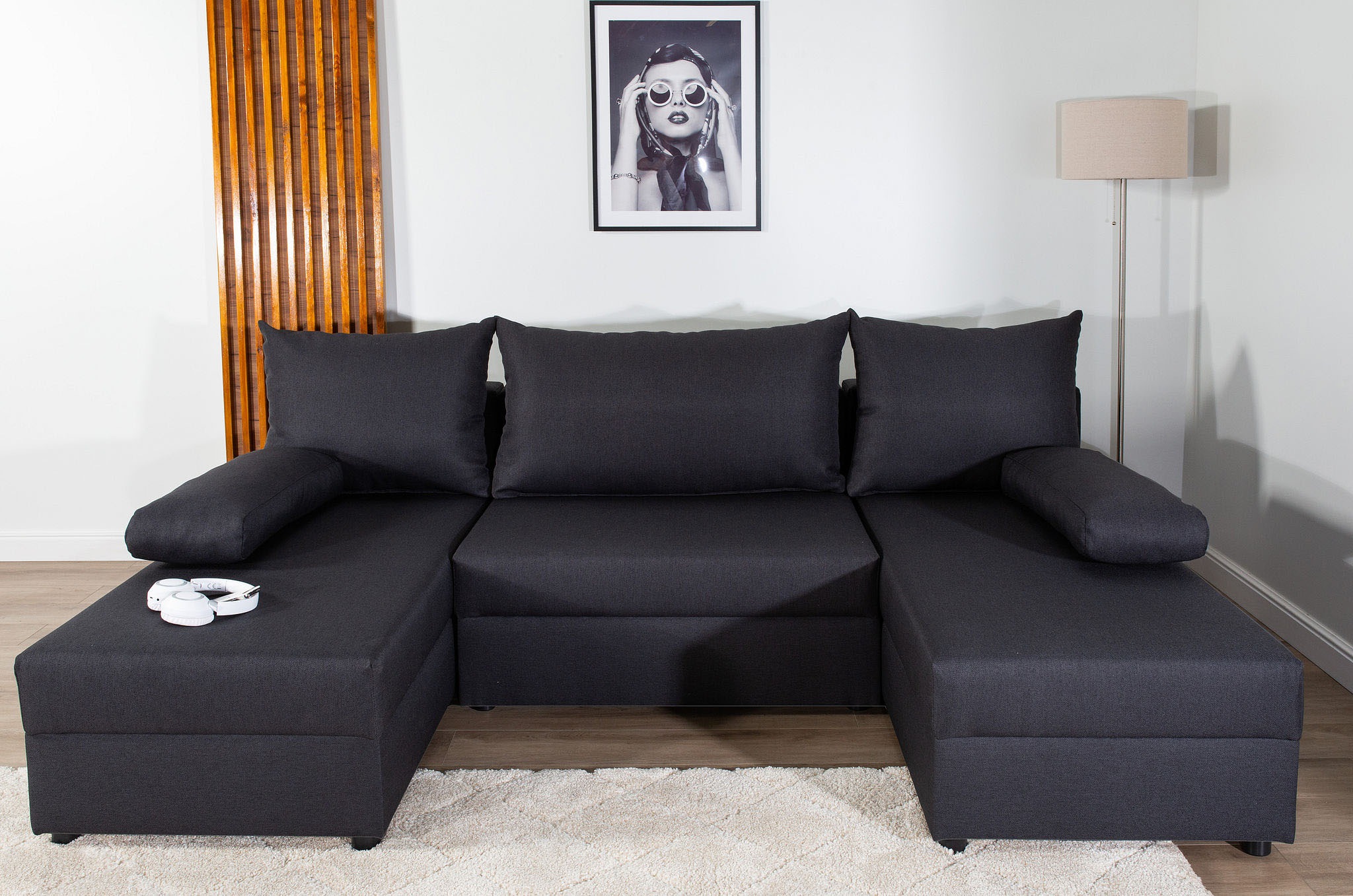 COLLECTION AB "Pico U-Form" Wohnlandschaft,2 X Ottomane,Polyätherschaum Polsterung