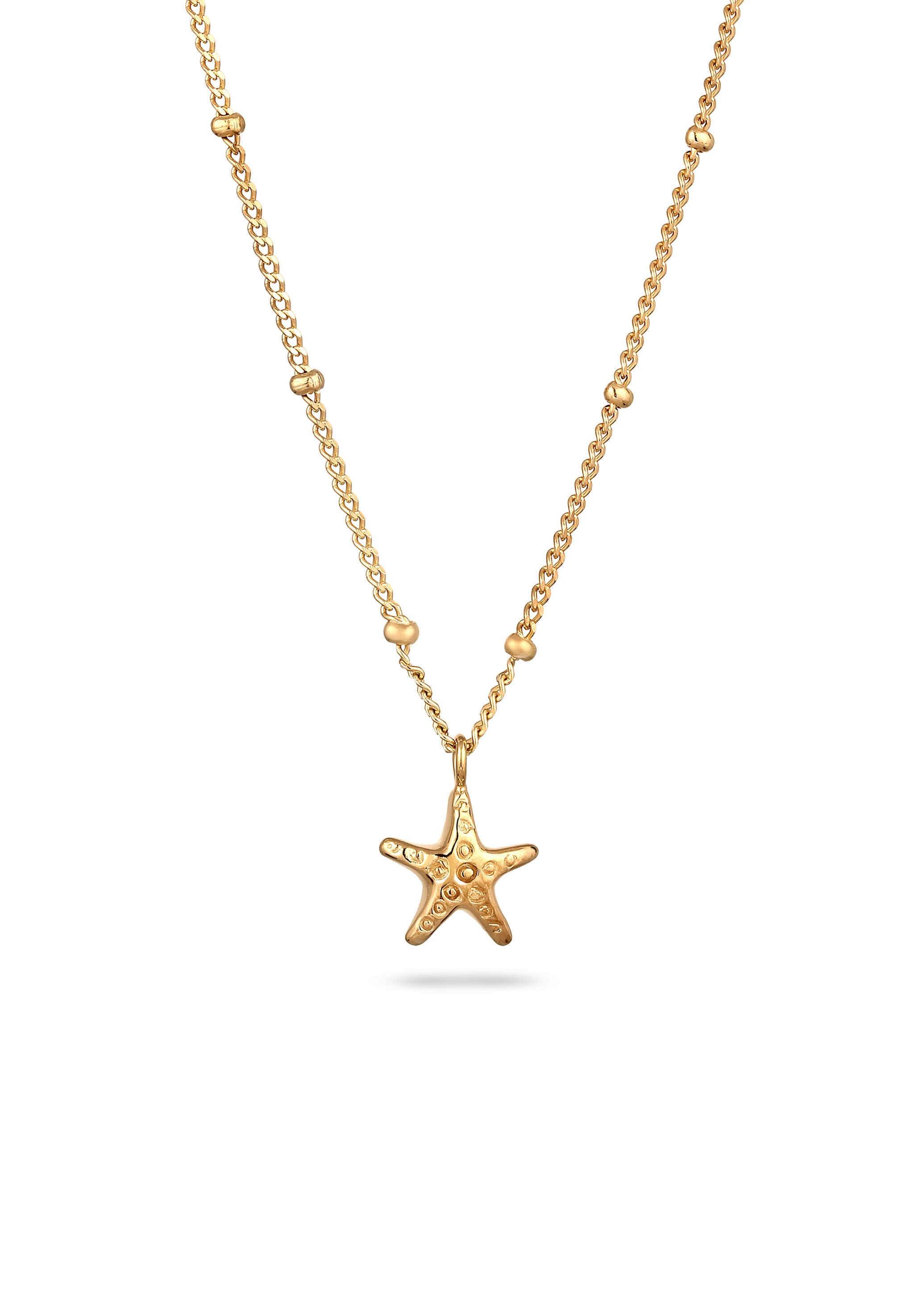 ELLI Damen Choker "Halskette Choker Anhänger Seestern 925 Sterling Silber", Silber 925 (Sterlingsilber), gold, Silber 925 (Sterlingsilber), Halsketten