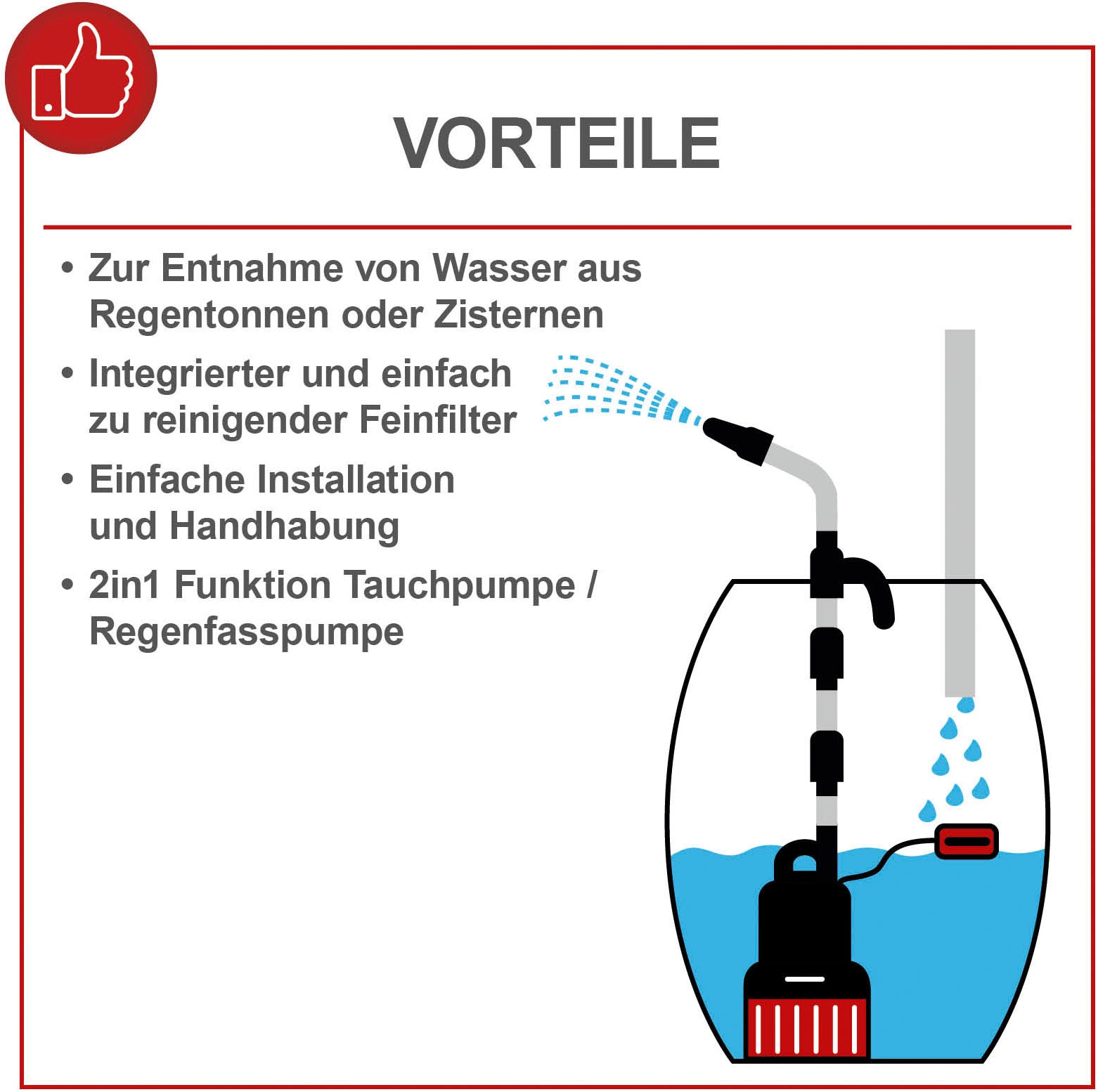 Scheppach Regenfasspumpe »RBP350«