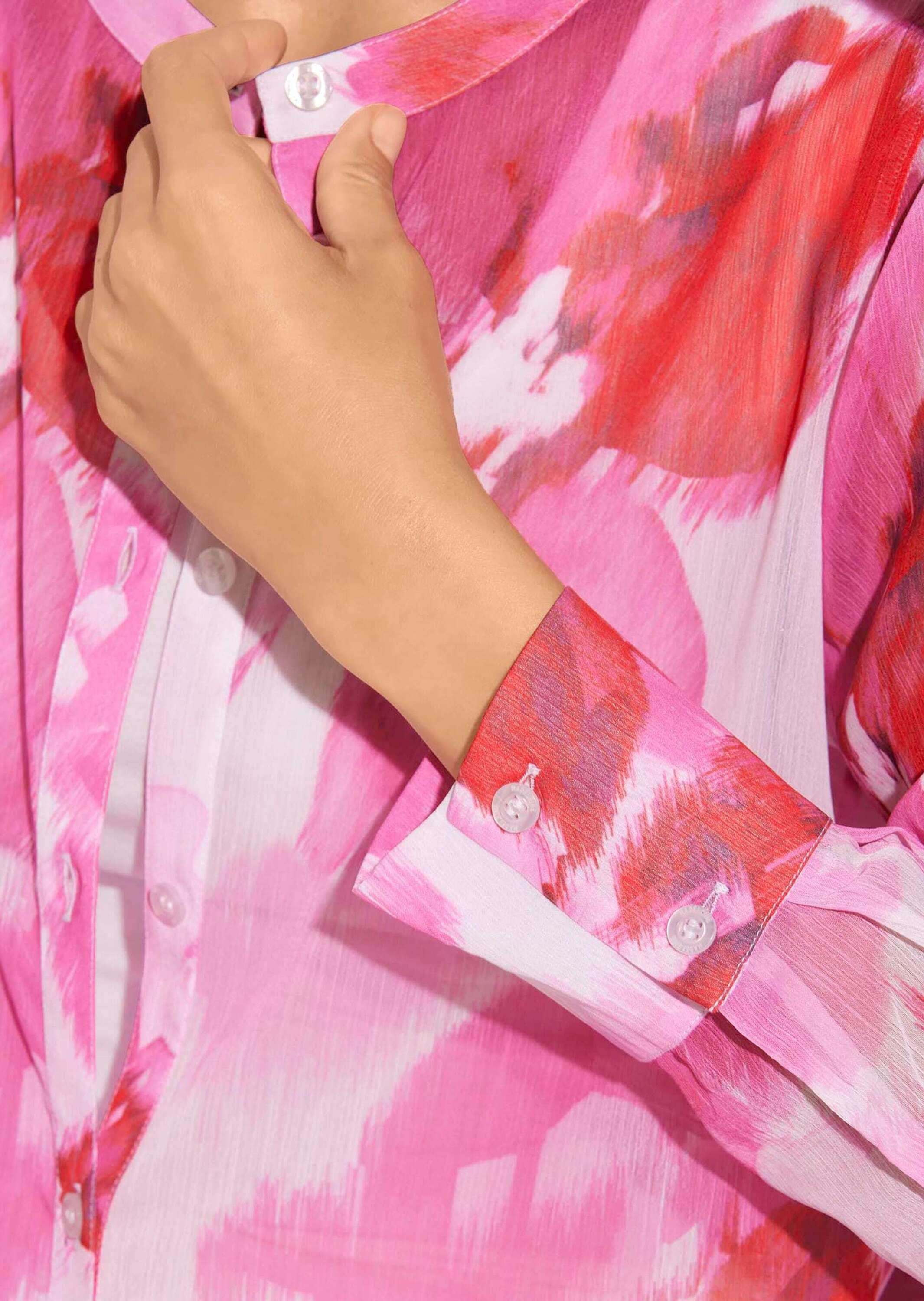 MADELEINE Langarmbluse »Bluse Rundhals-Bluse mit Unikat-Print«