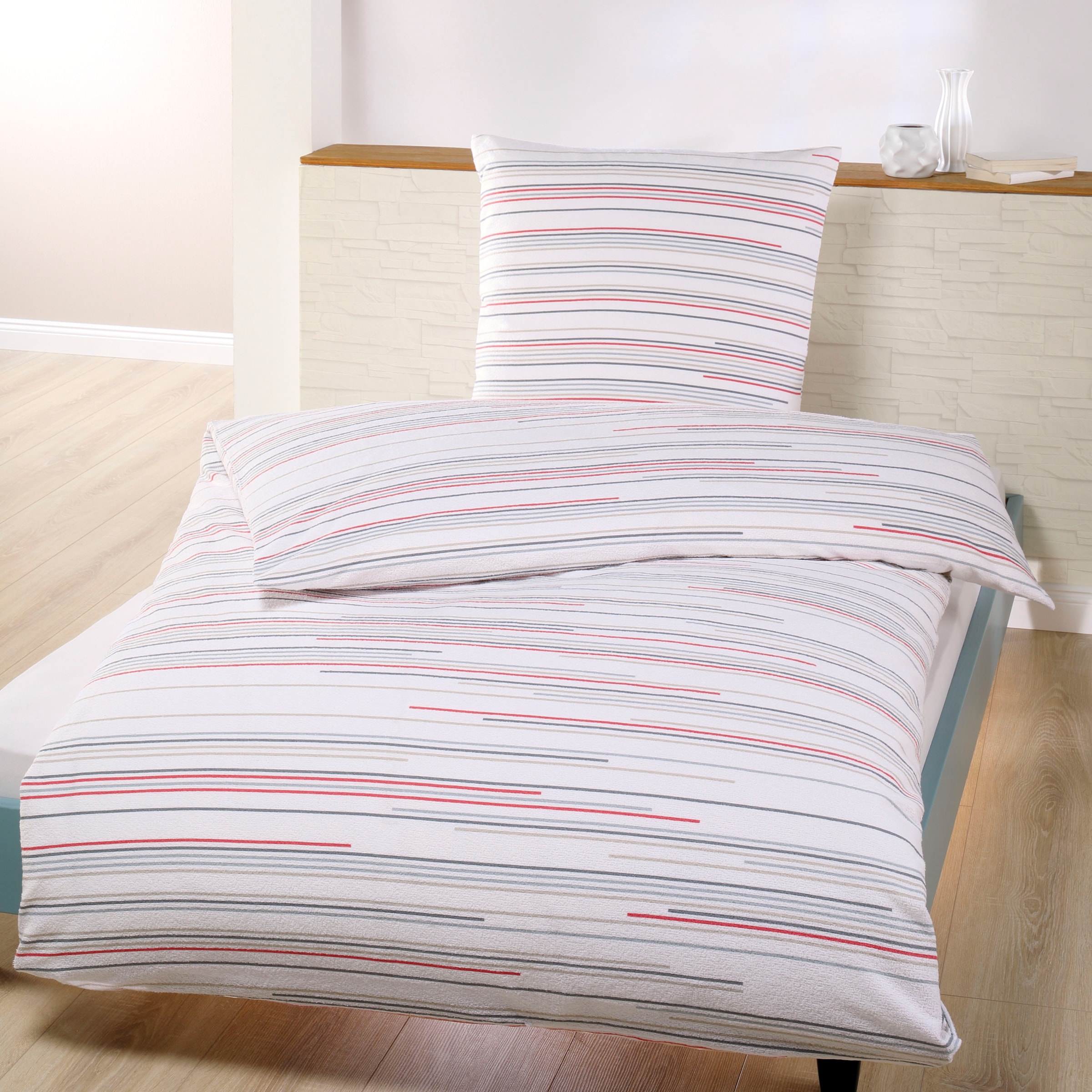 Dyckhoff Bettwäsche "Nadelstreifen" 2 Stk. tlg. aus Weichfrottier günstig online kaufen