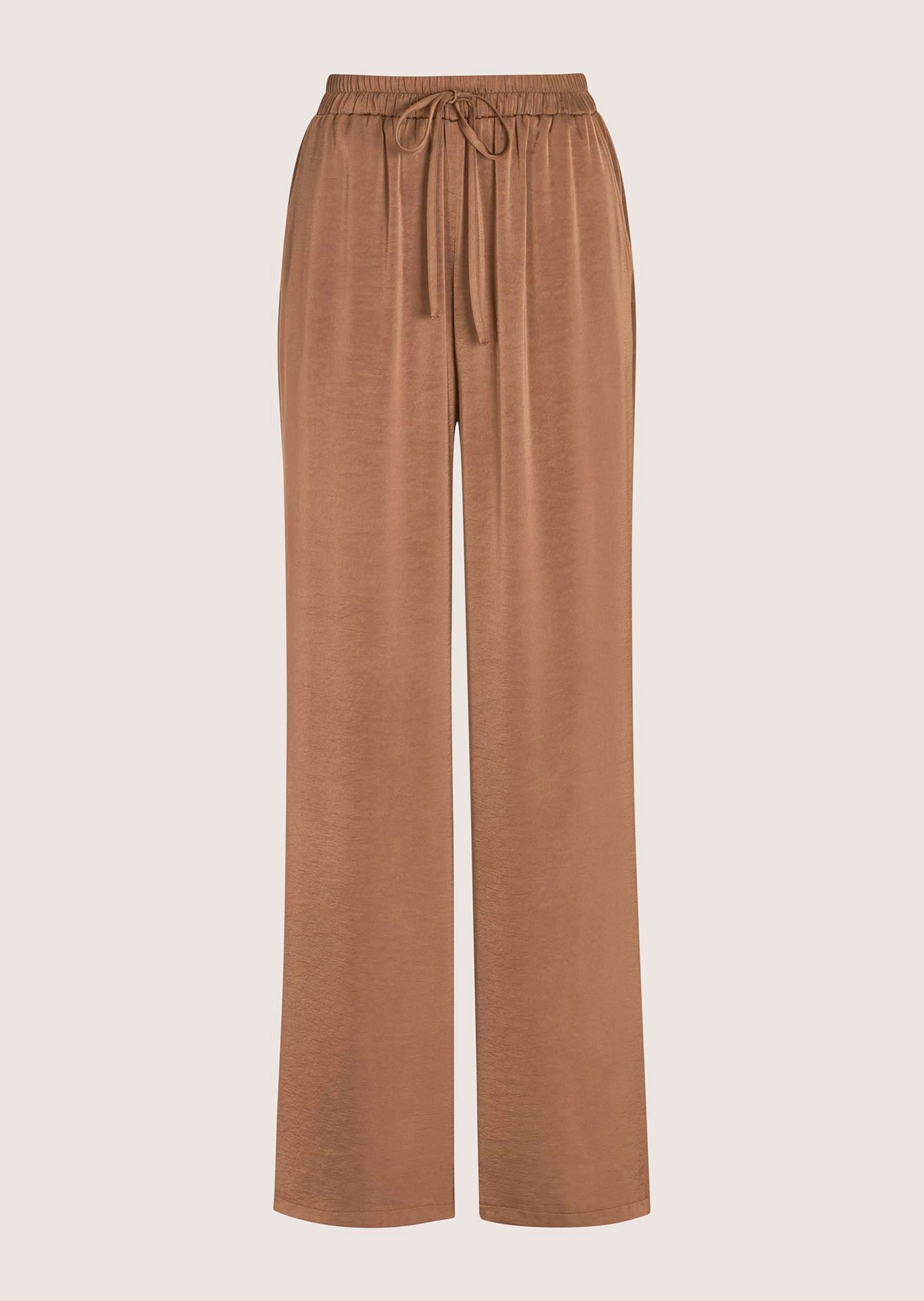 MADELEINE Schlupfhose "Satinhose Schlupfhose mit Zierband" Zierband am Bund