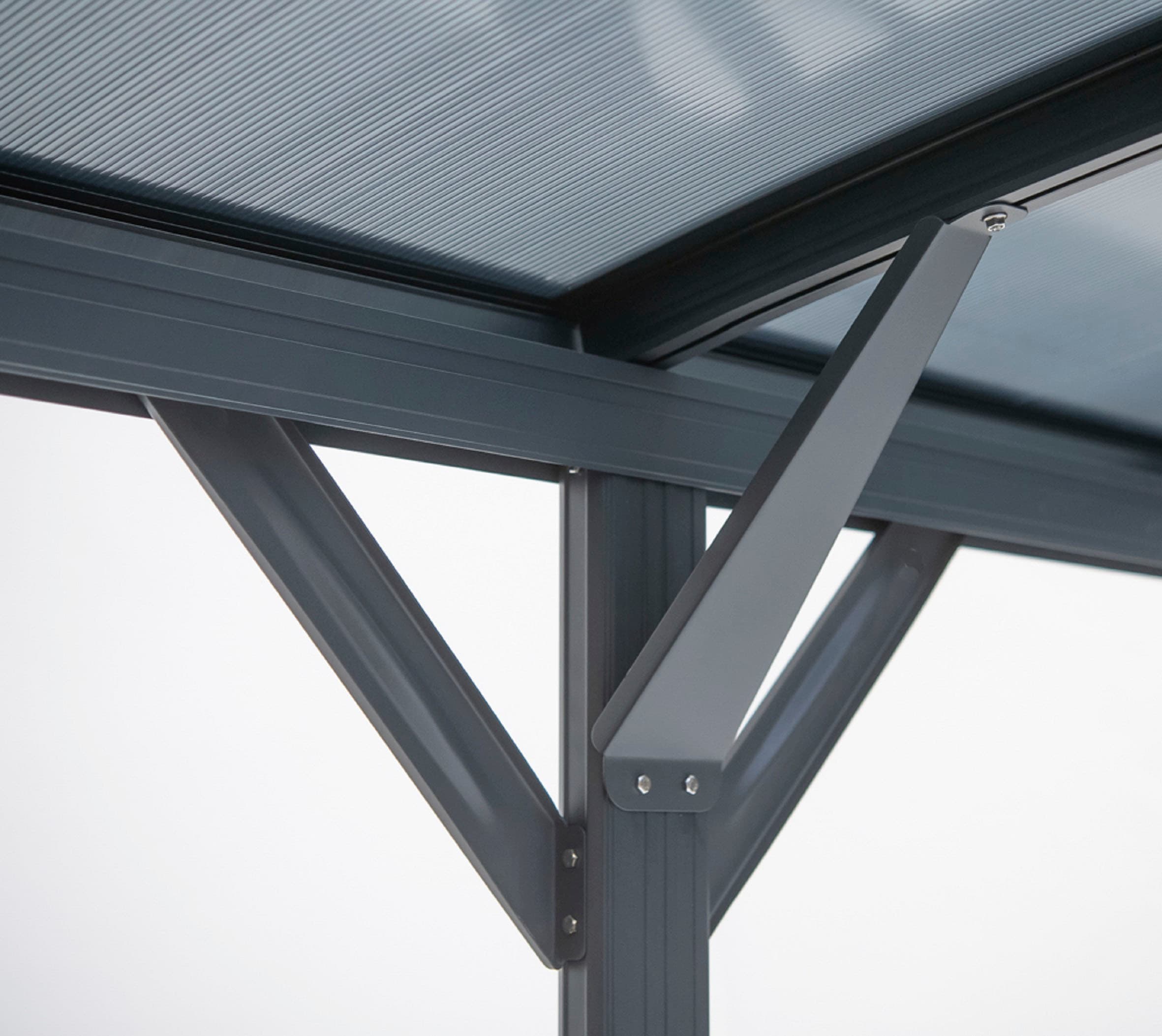 WESTMANN Einzelcarport »Rundbogen«, Aluminium, 276 cm, Anthrazit, aus Aluminium, anthrazit