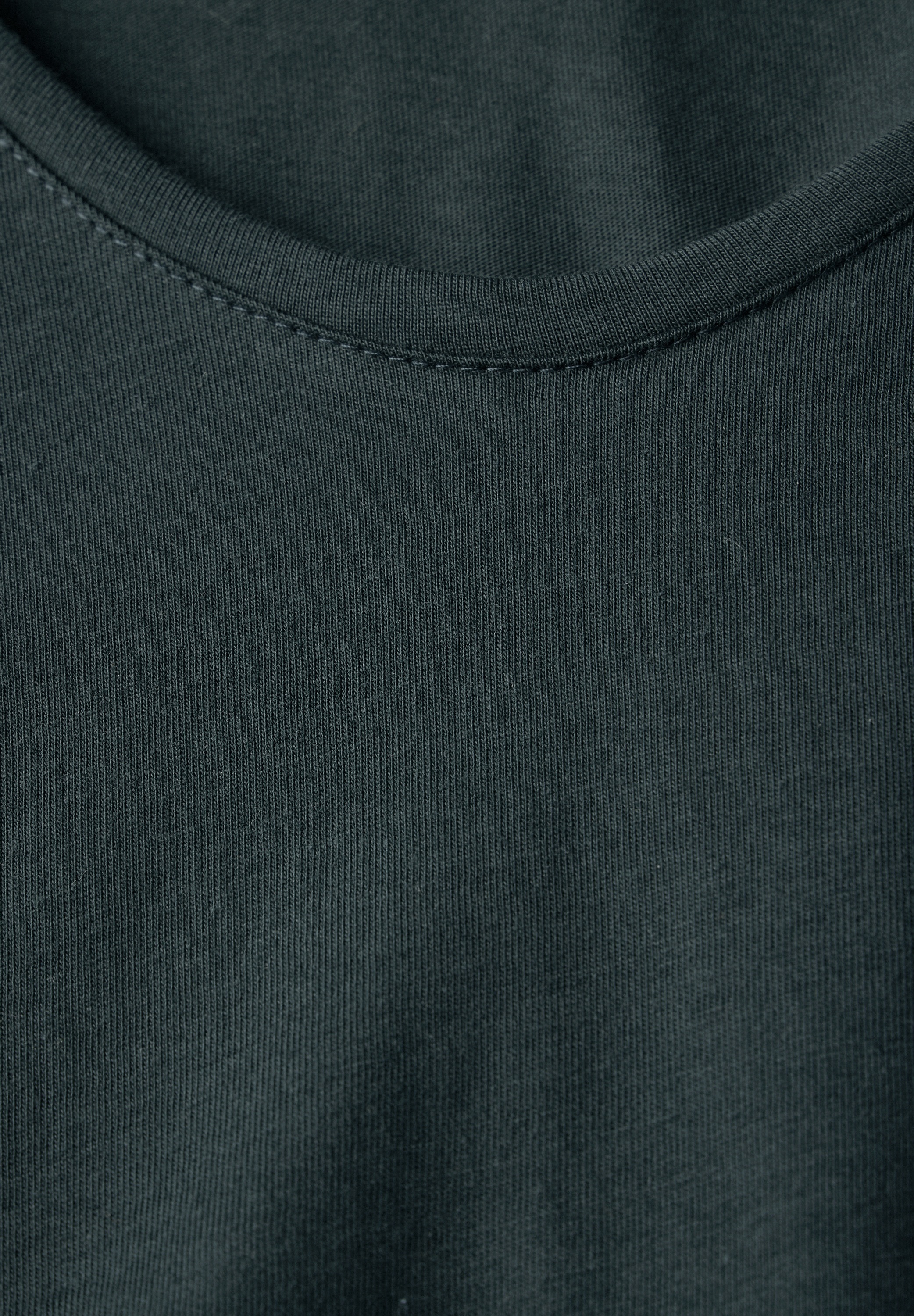 STREET ONE Langarmshirt, mit abgerundetem V-Ausschnitt